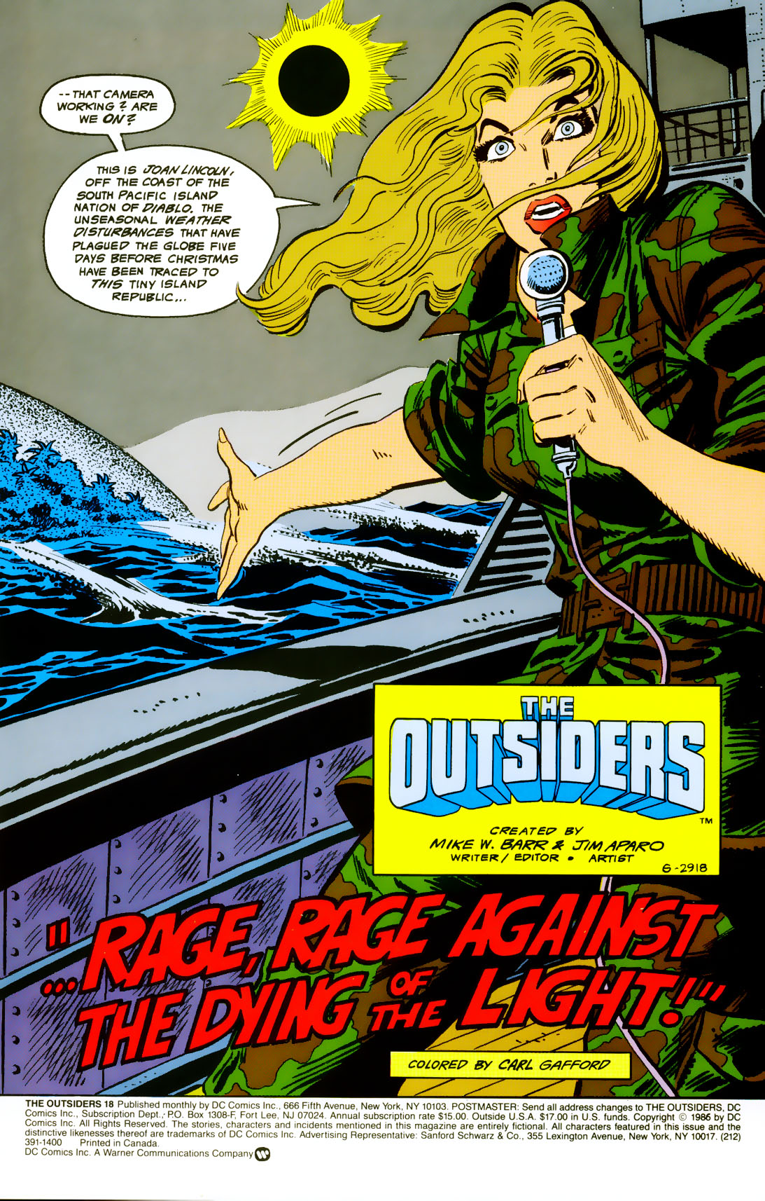 Read online The Outsiders (1985) comic -  Issue #18 - 2