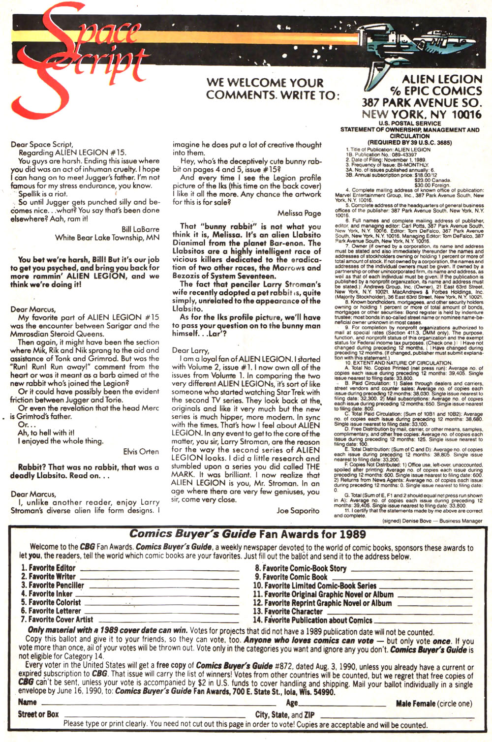 Read online Alien Legion (1987) comic -  Issue #17 - 31