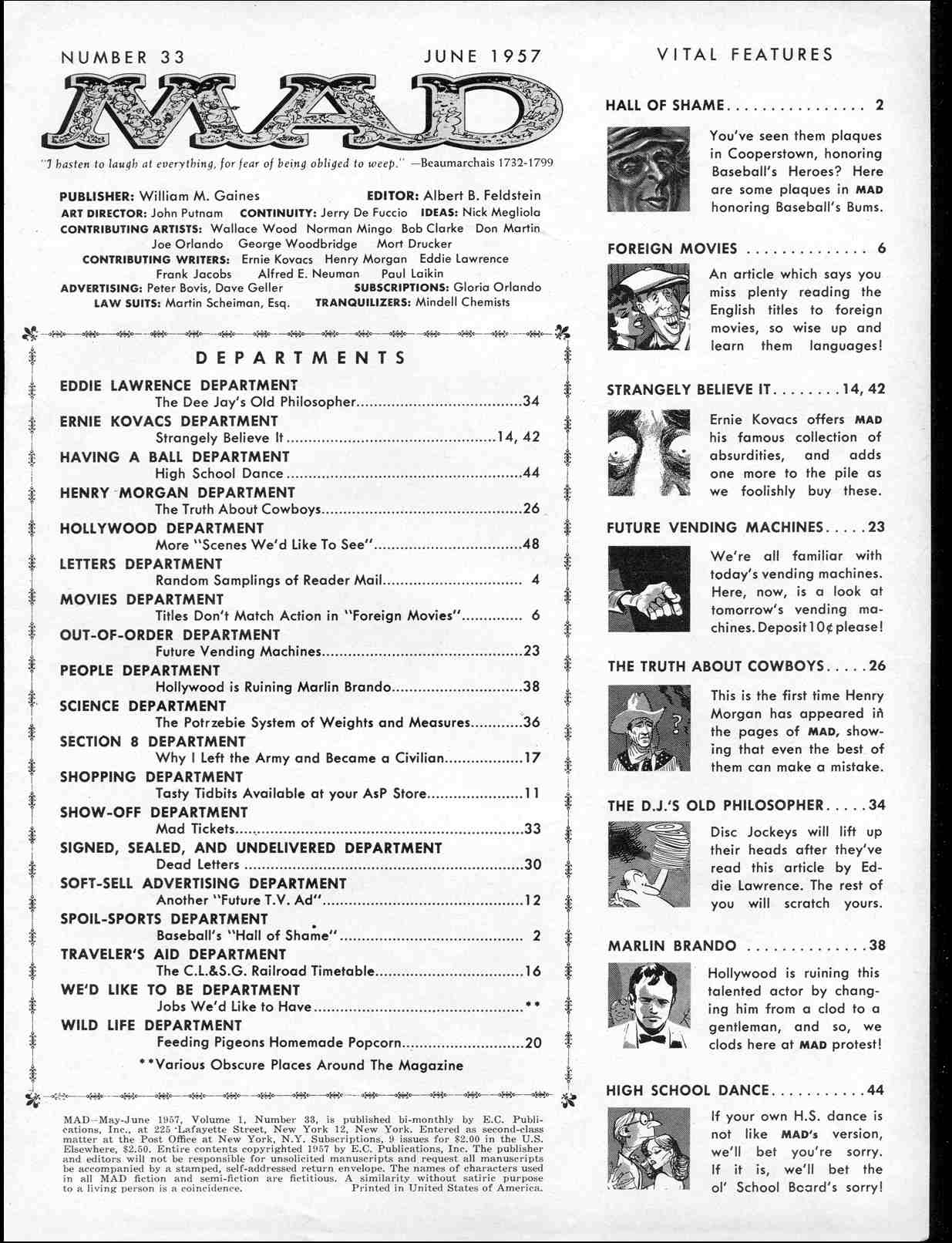 Read online MAD comic -  Issue #33 - 3