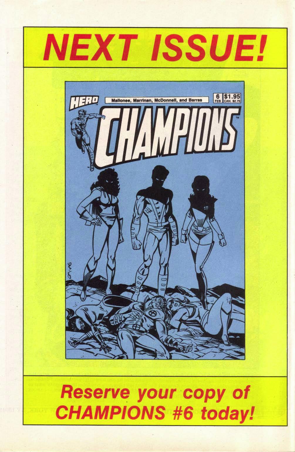 Read online Champions (1987) comic -  Issue #5 - 34