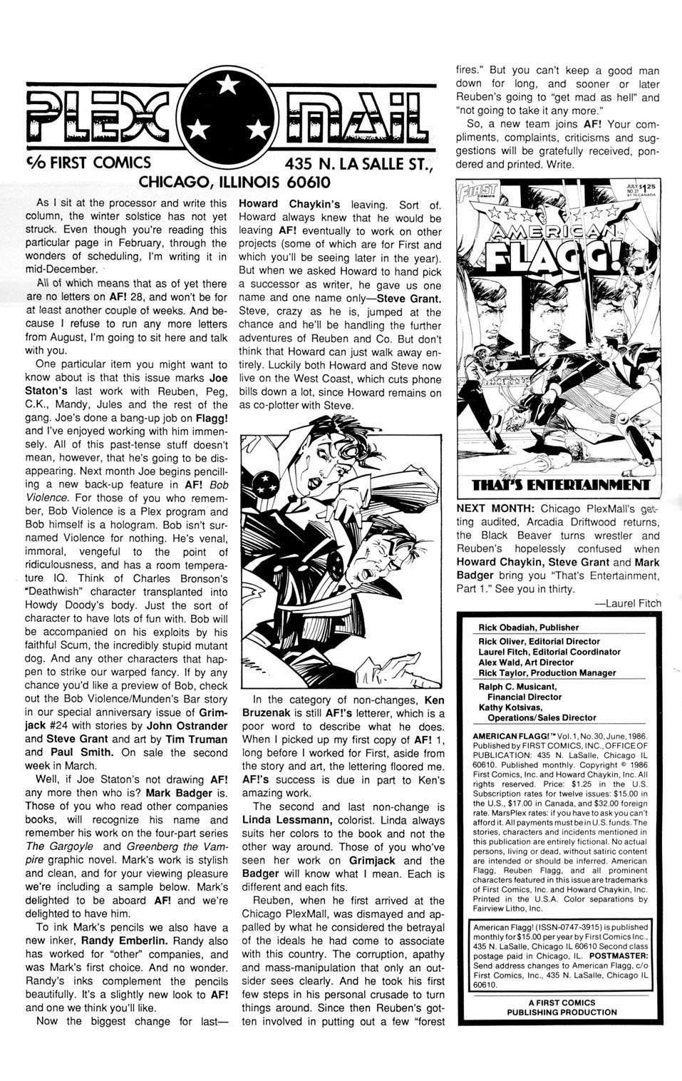 Read online American Flagg! comic -  Issue #30 - 2