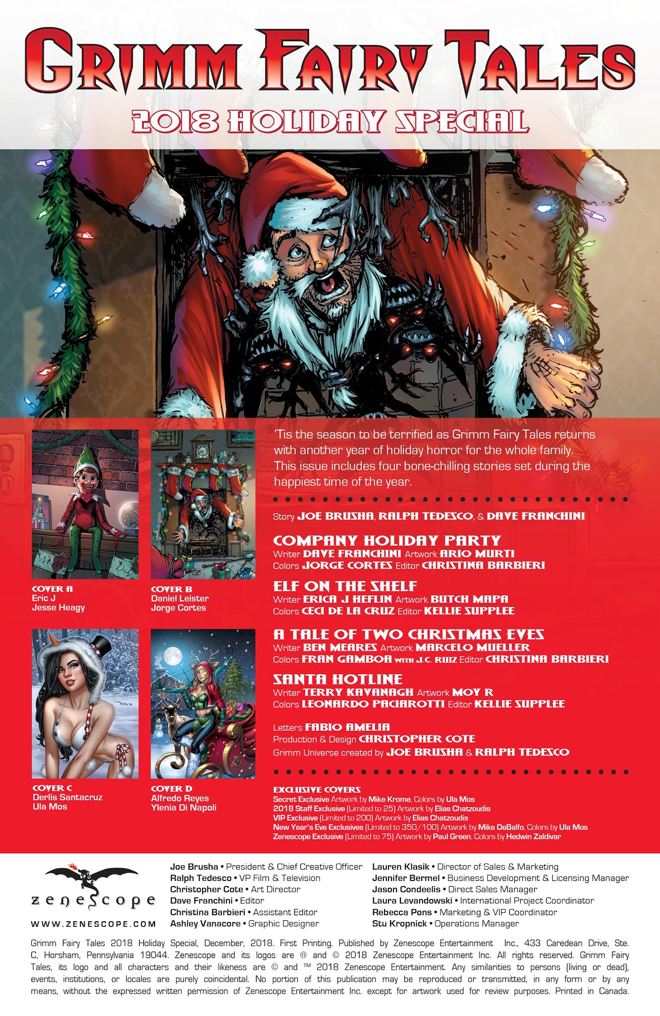 Read online Grimm Fairy Tales 2018 Holiday Special comic -  Issue # Full - 2