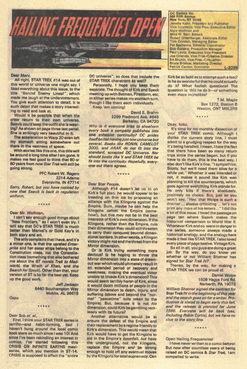 Read online Star Trek (1984) comic -  Issue #18 - 25