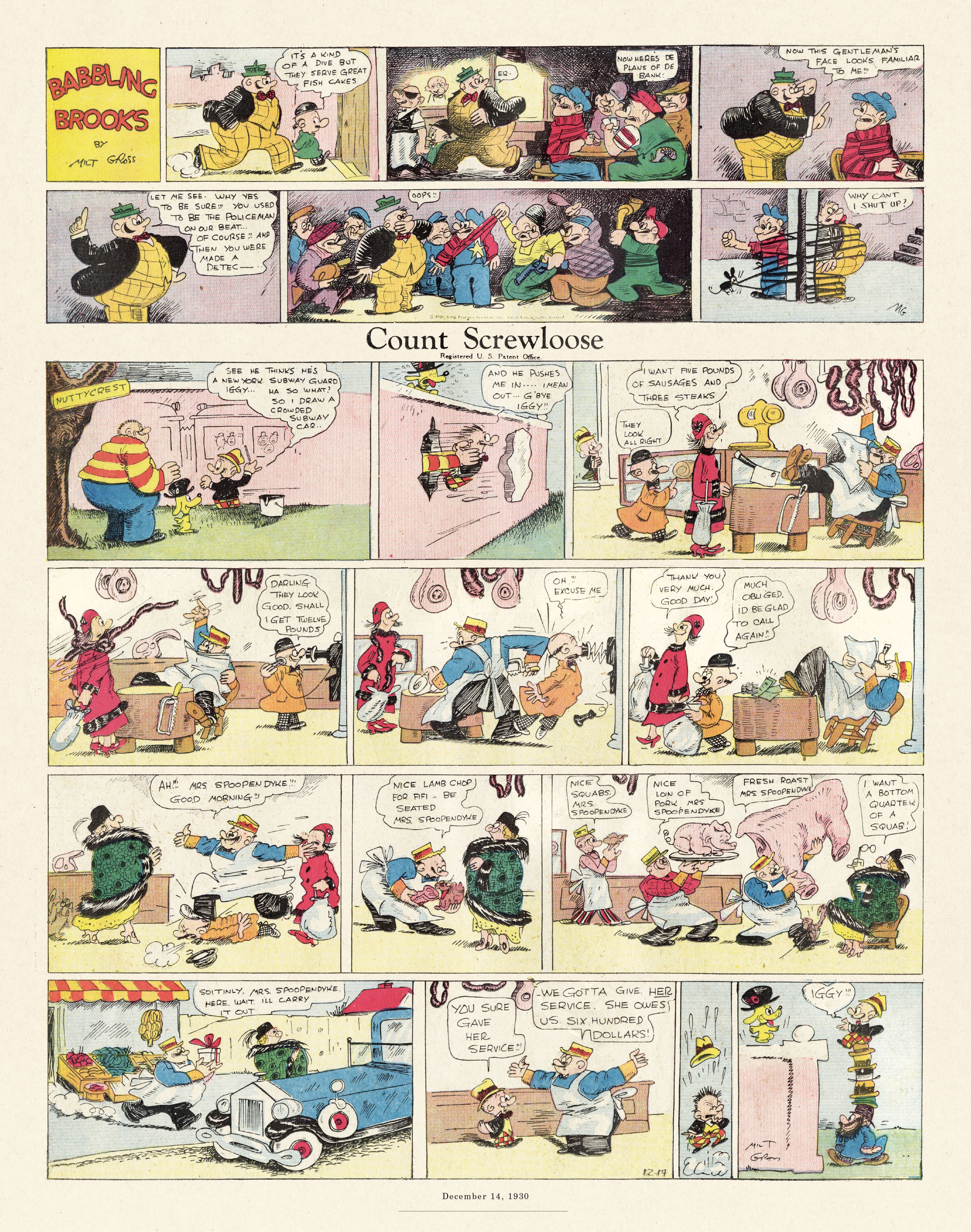 Read online Gross Exaggerations: The Meshuga Comic Strips of Milt Gross comic -  Issue # TPB - 88