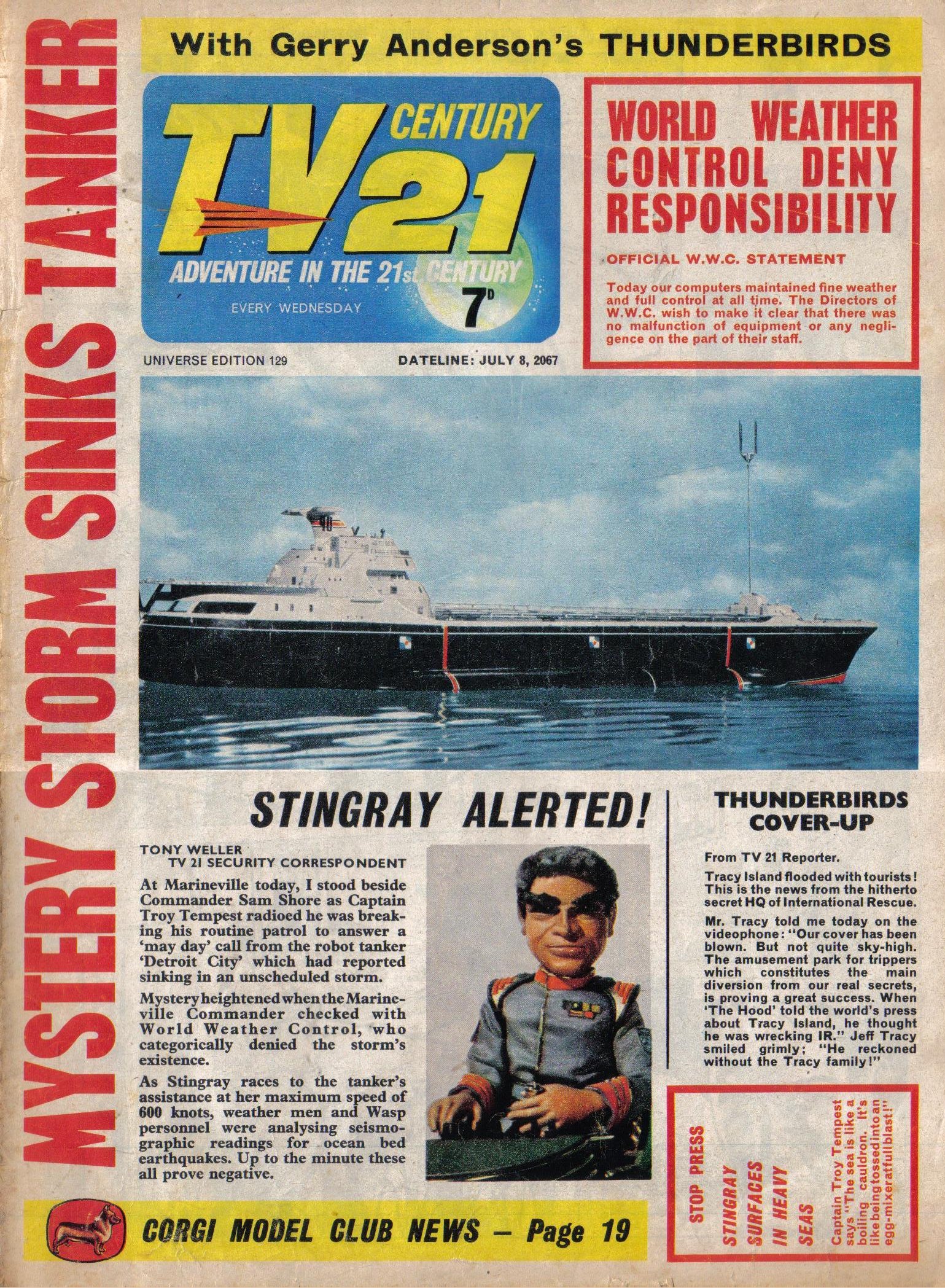 Read online TV Century 21 (TV 21) comic -  Issue #129 - 1