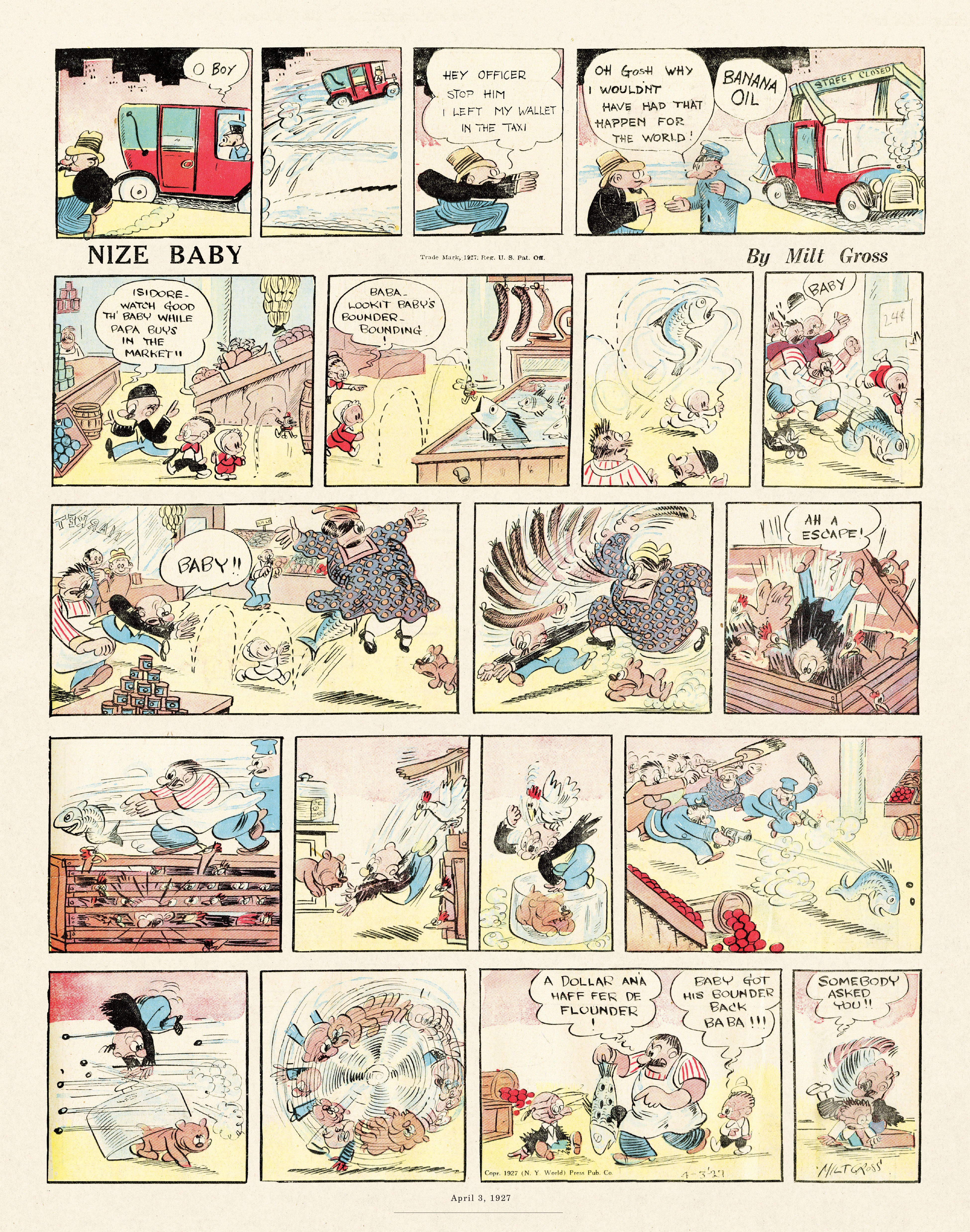 Read online Gross Exaggerations: The Meshuga Comic Strips of Milt Gross comic -  Issue # TPB - 35