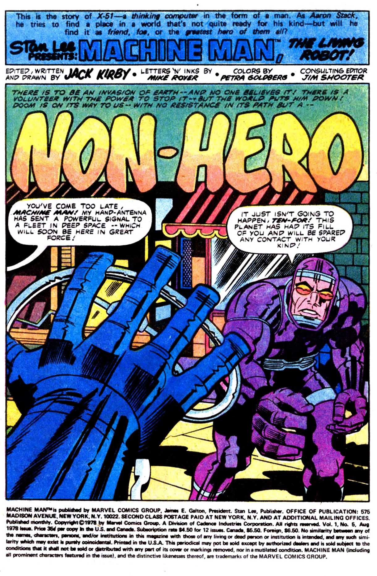 Read online Machine Man (1978) comic -  Issue #5 - 2