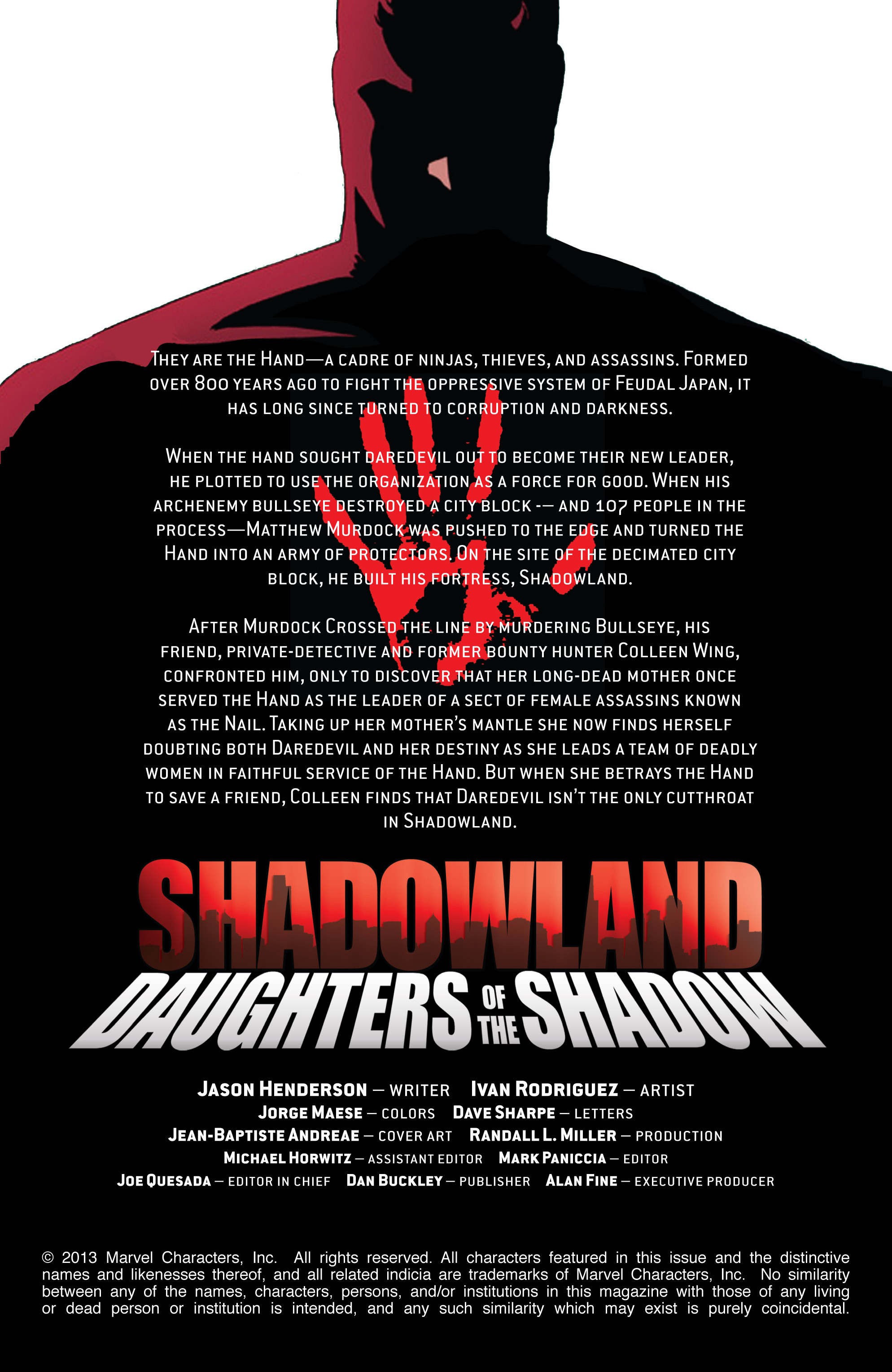 Read online Shadowland: Daughters of the Shadow comic -  Issue #3 - 2