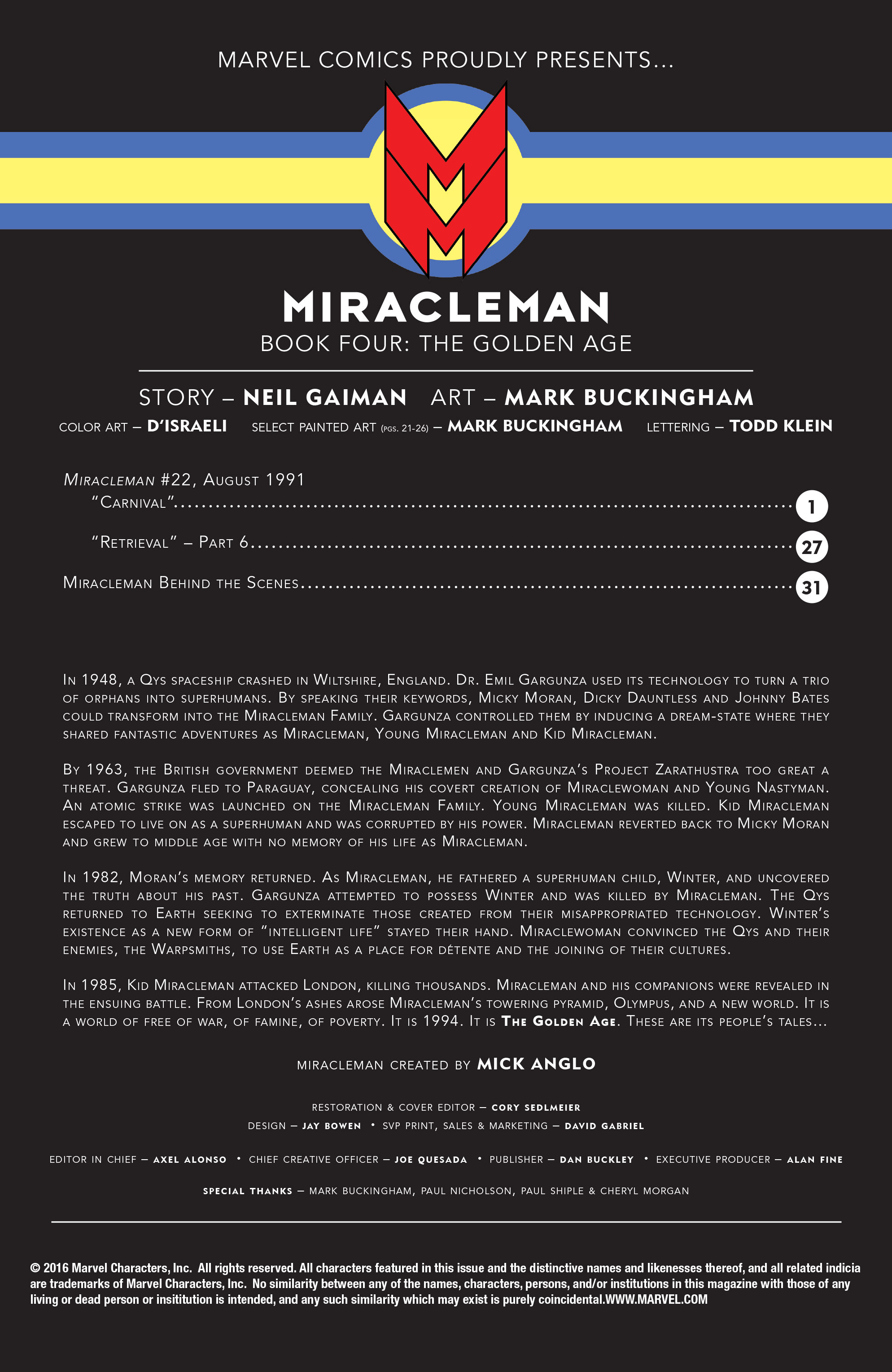 Read online Miracleman by Gaiman & Buckingham comic -  Issue #6 - 2