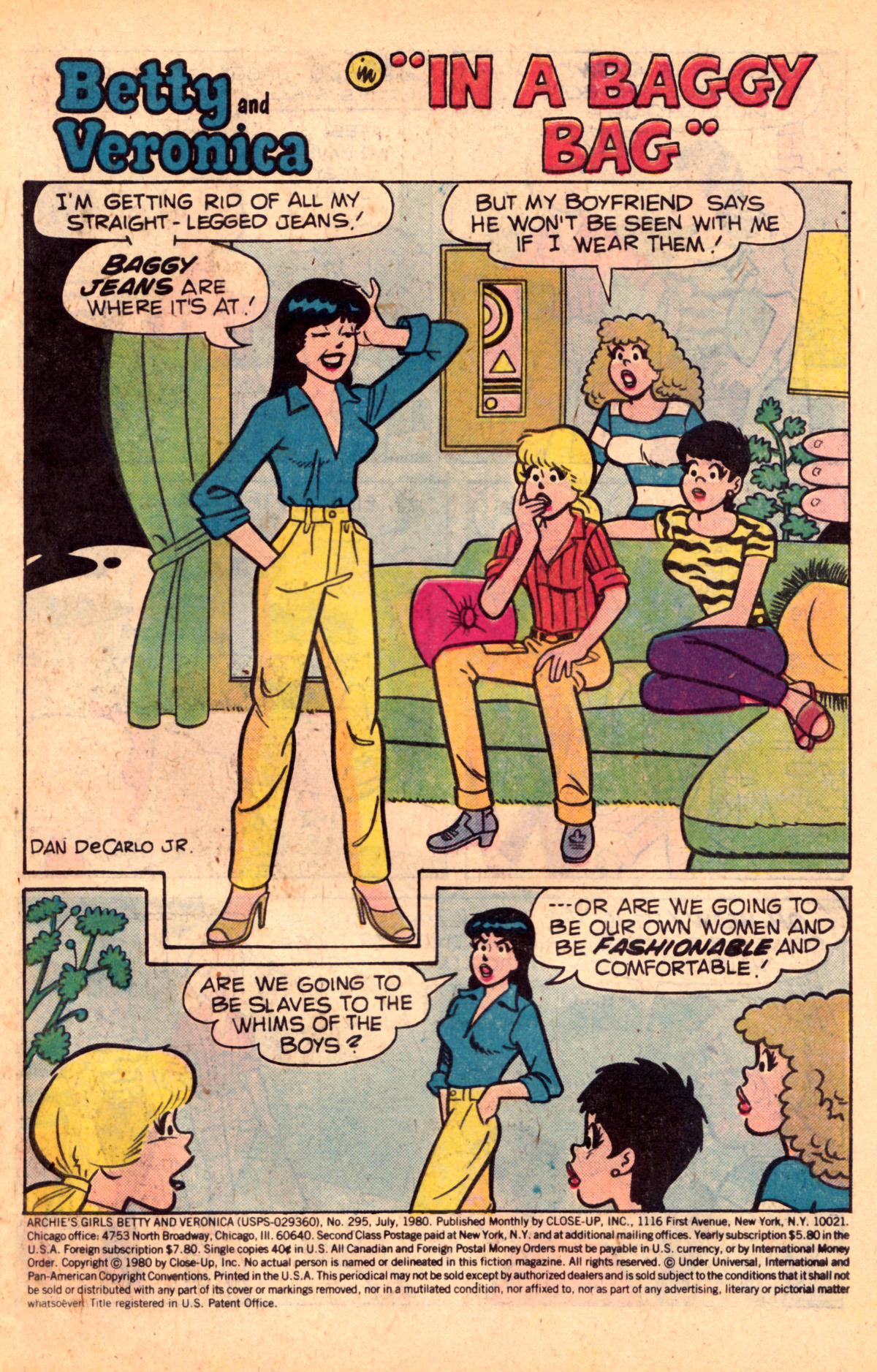 Read online Archie's Girls Betty and Veronica comic -  Issue #295 - 2