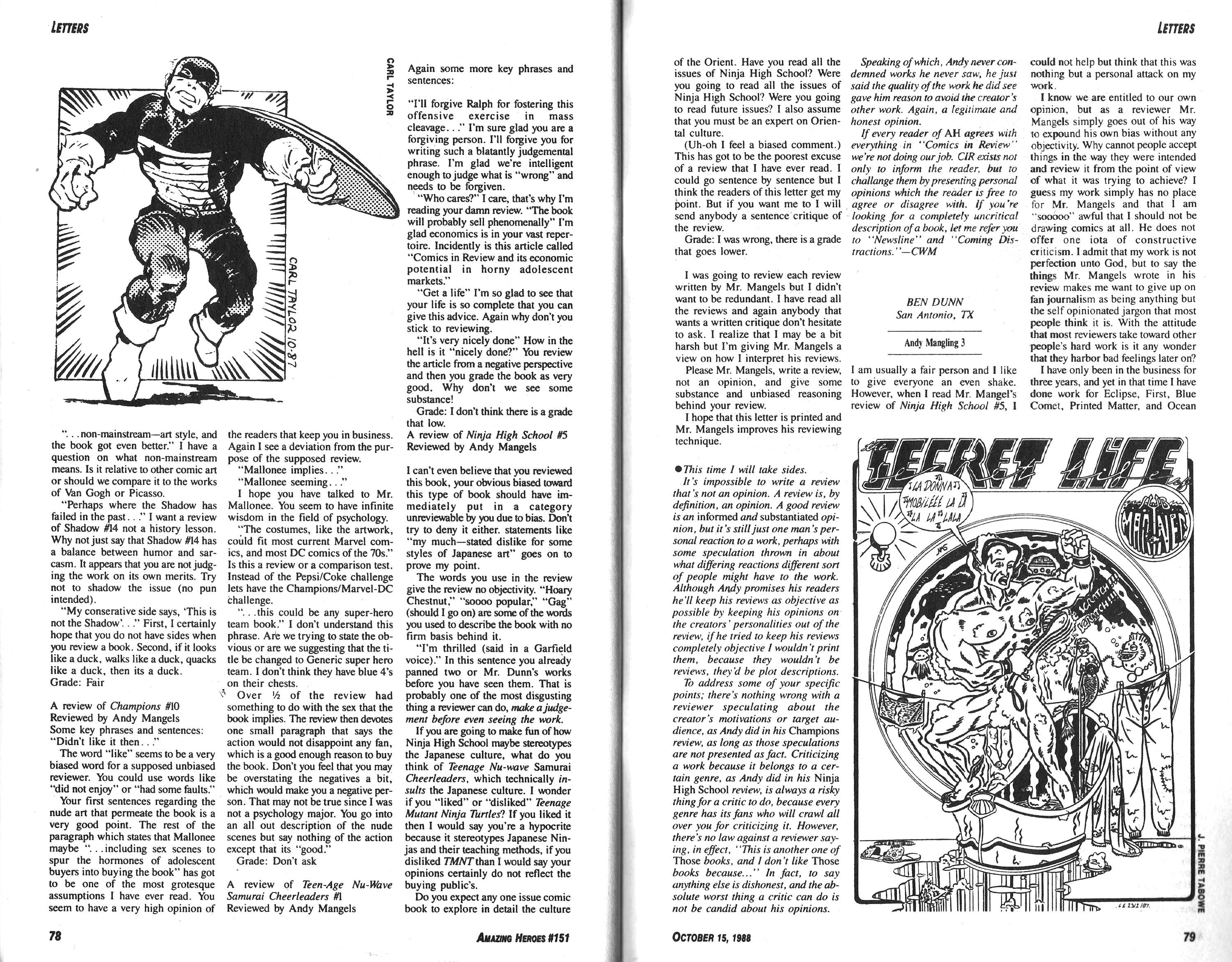 Read online Amazing Heroes comic -  Issue #151 - 40