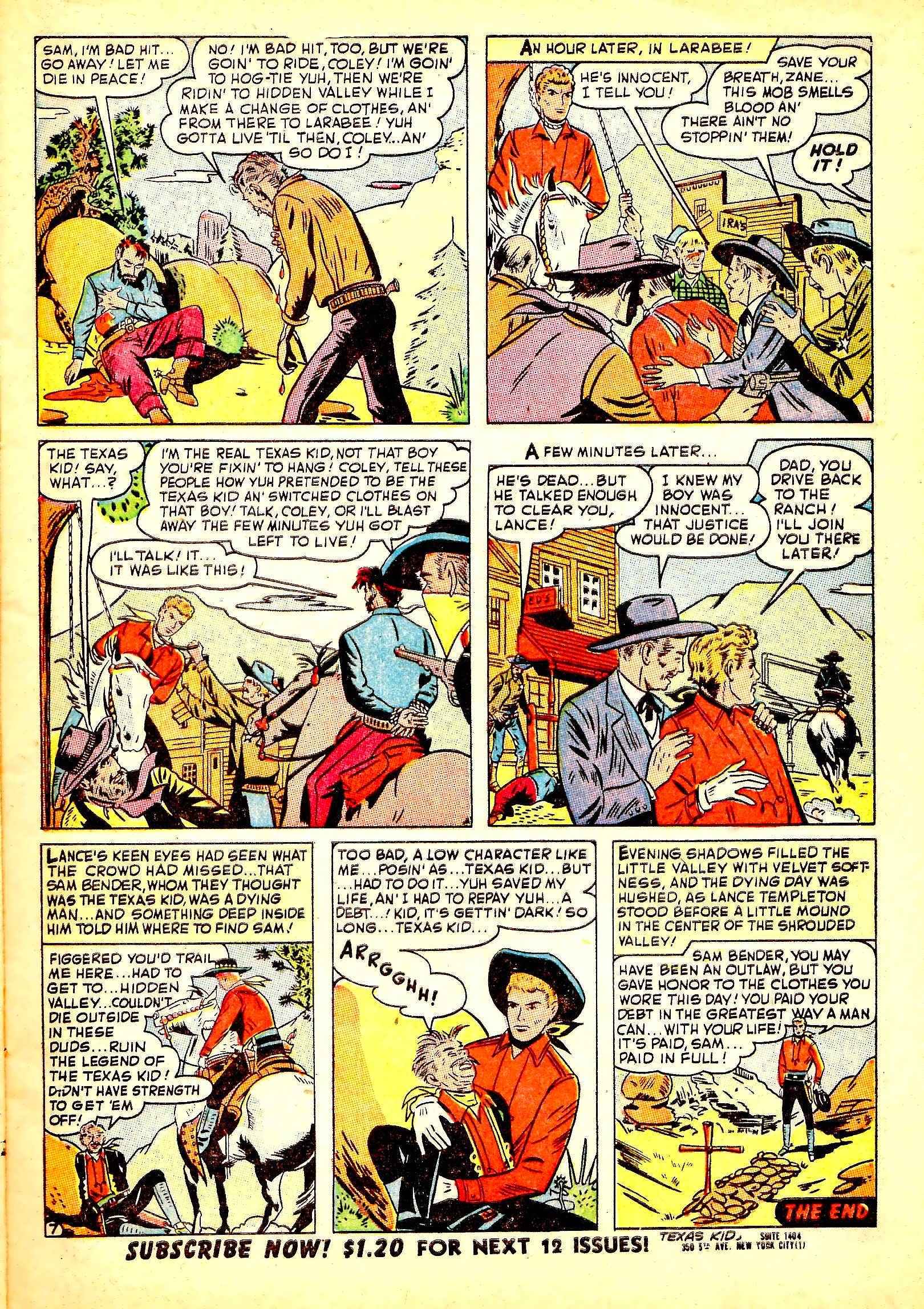 Read online Texas Kid comic -  Issue #5 - 9