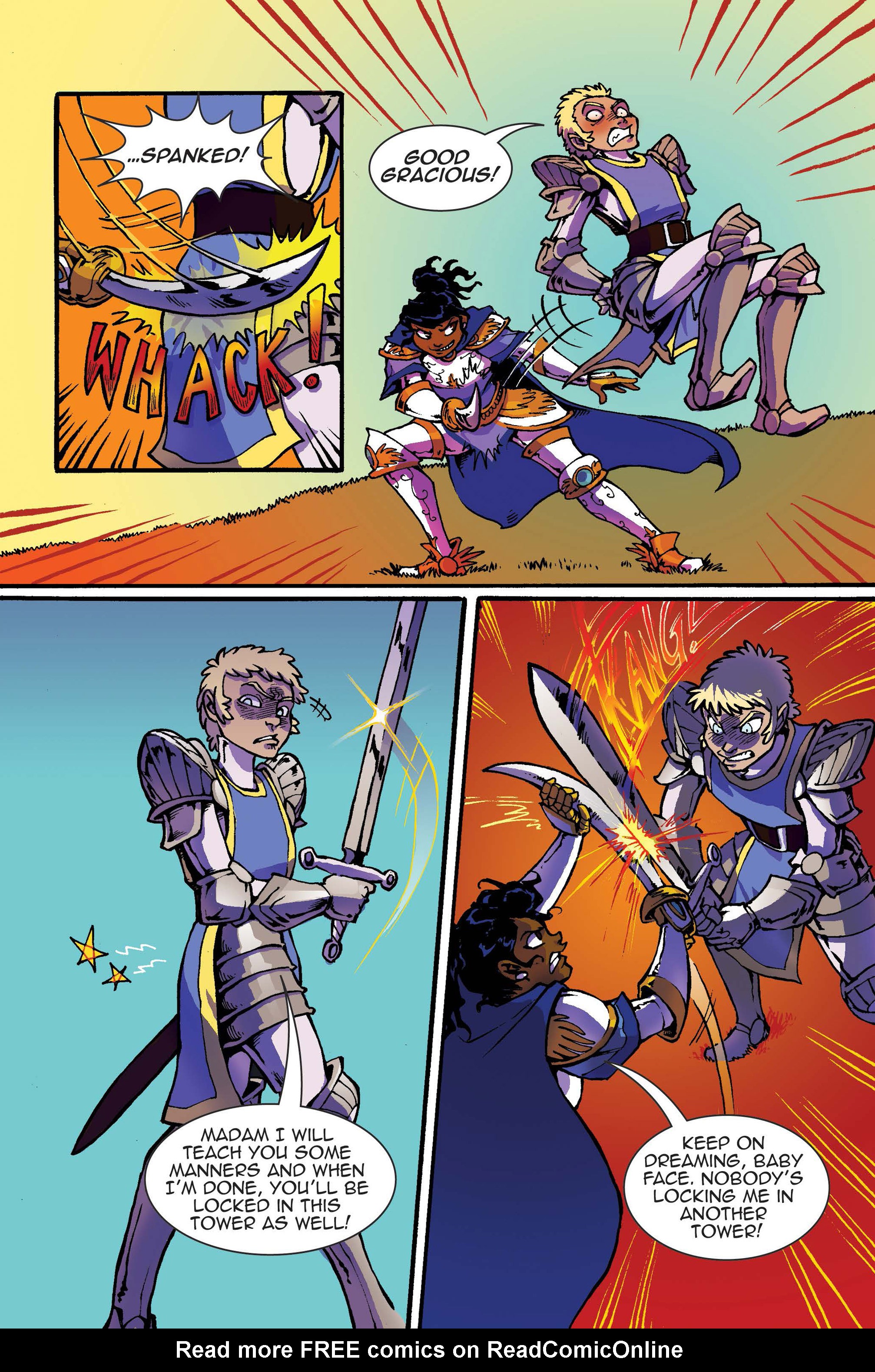 Read online Princeless Vol 2 comic -  Issue # _Special - Girls Who Fight Boys - 9