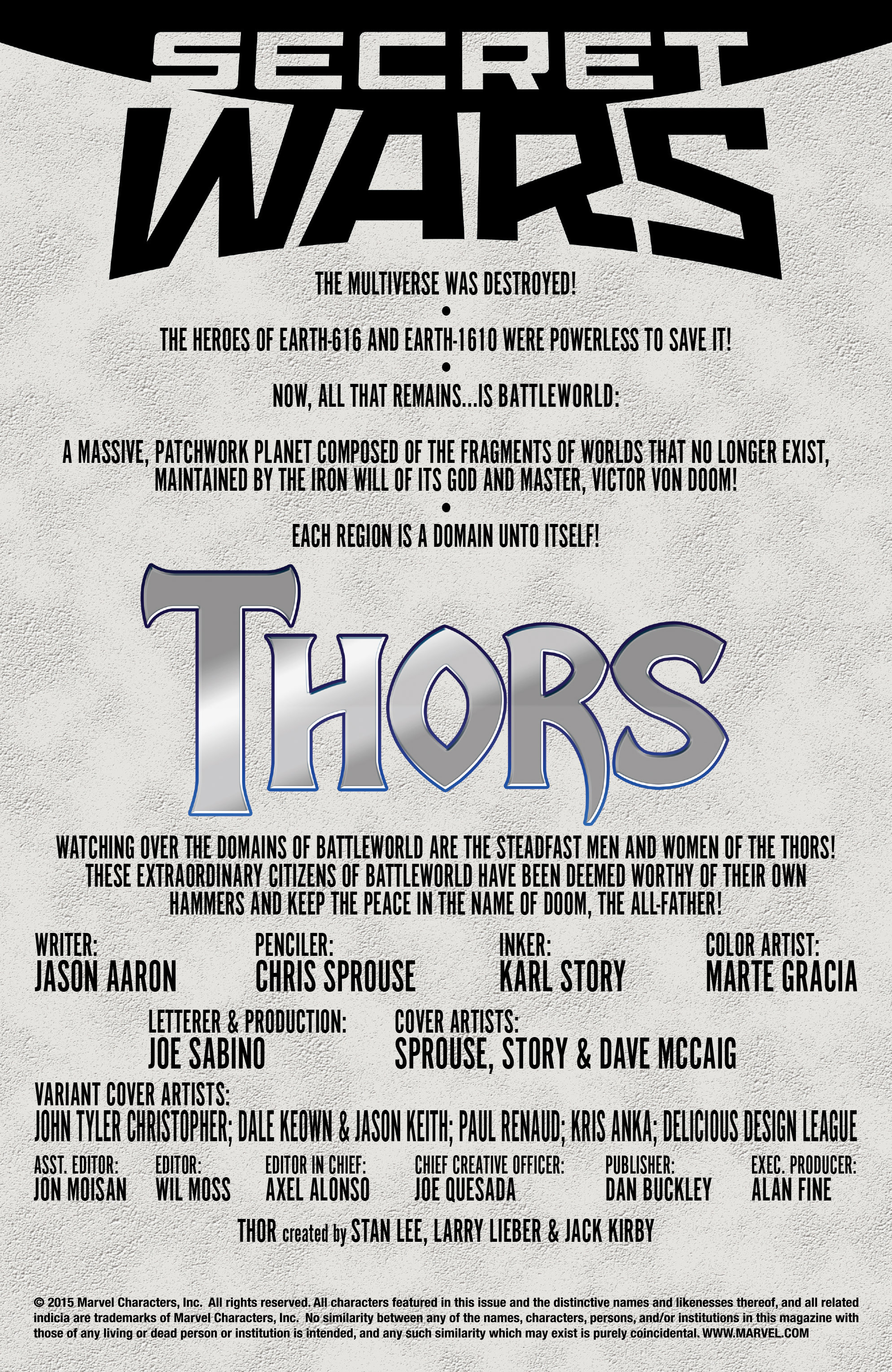 Read online Thors comic -  Issue #1 - 2