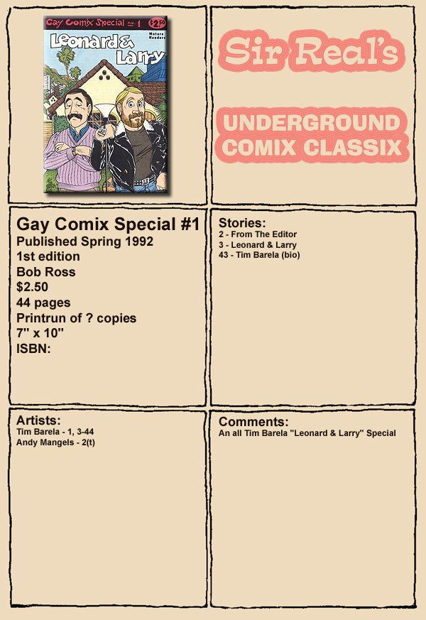 Gay Comix (Gay Comics) issue _Special_1 - Page 1