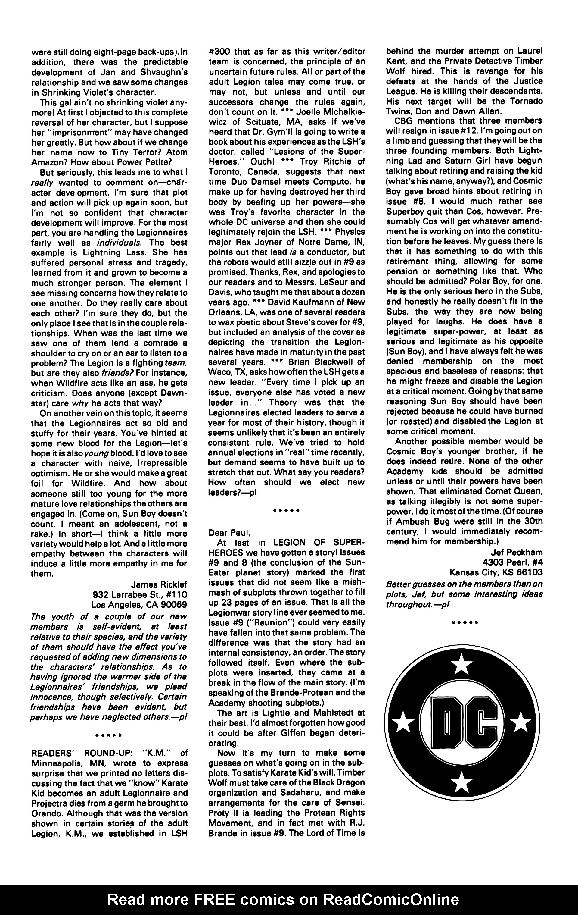 Read online Legion of Super-Heroes (1984) comic -  Issue #14 - 26
