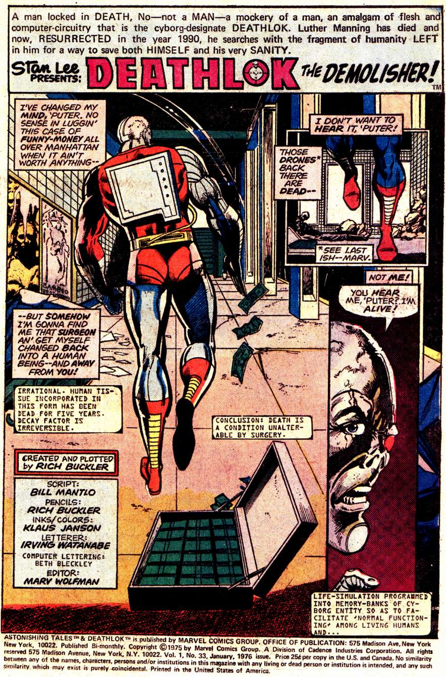 Read online Astonishing Tales (1970) comic -  Issue #33 - 2