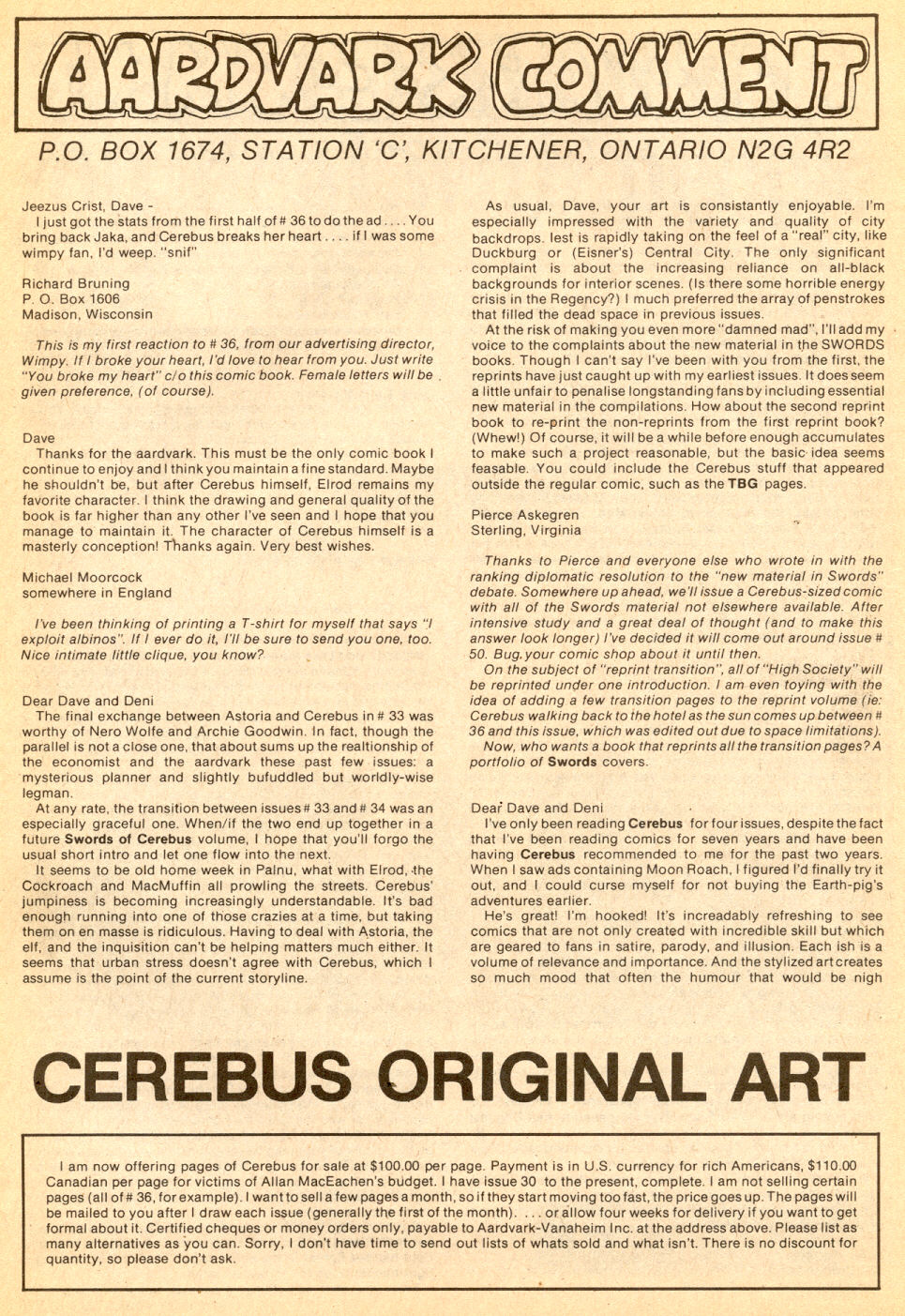 Read online Cerebus comic -  Issue #37 - 32