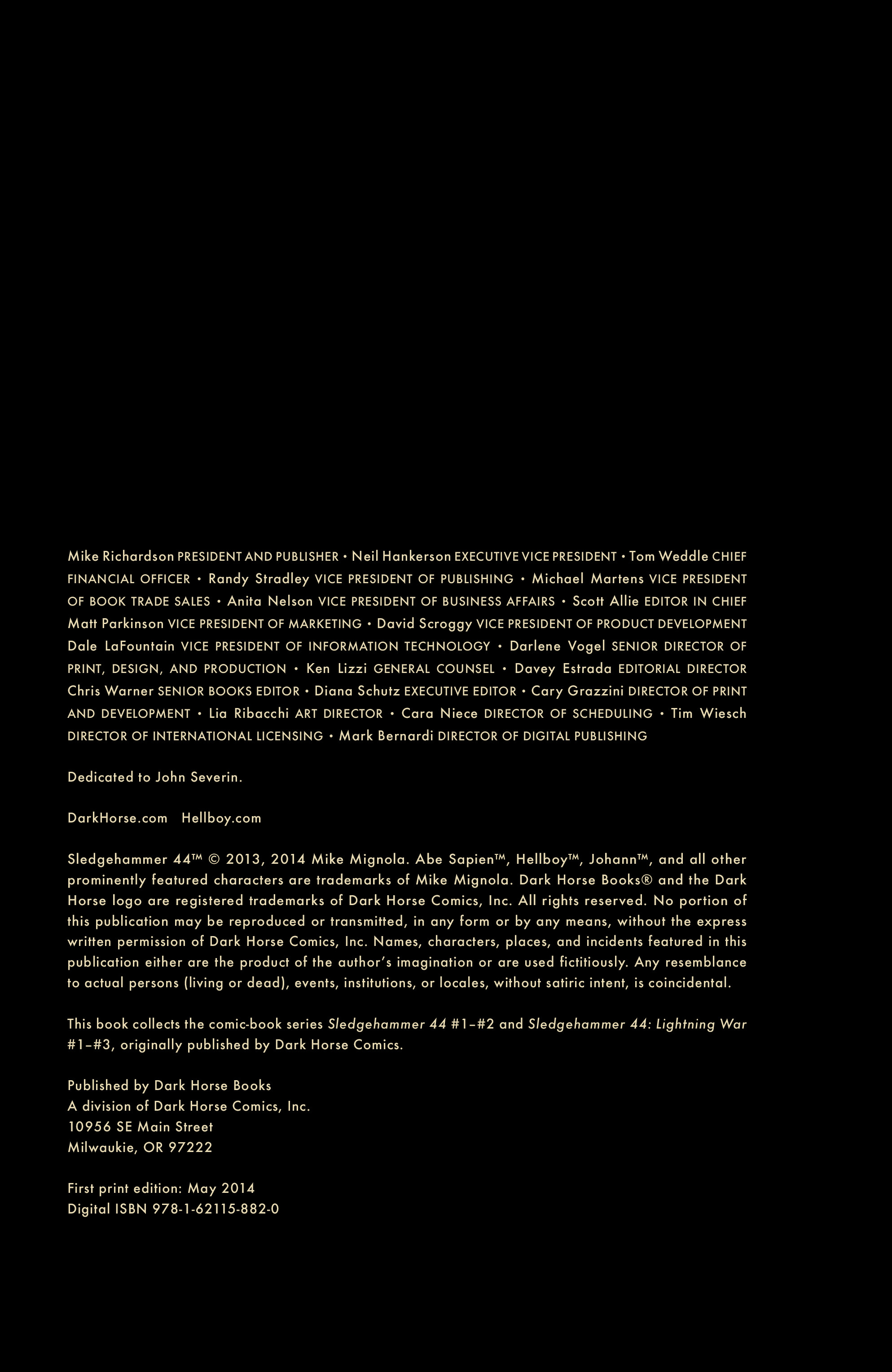 Read online Sledgehammer 44 comic -  Issue # _TPB - 6