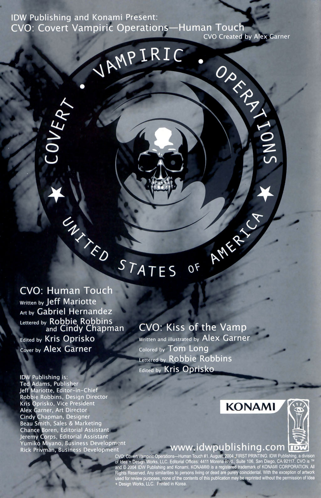 Read online CVO: Covert Vampiric Operations - Human Touch comic -  Issue # Full - 2