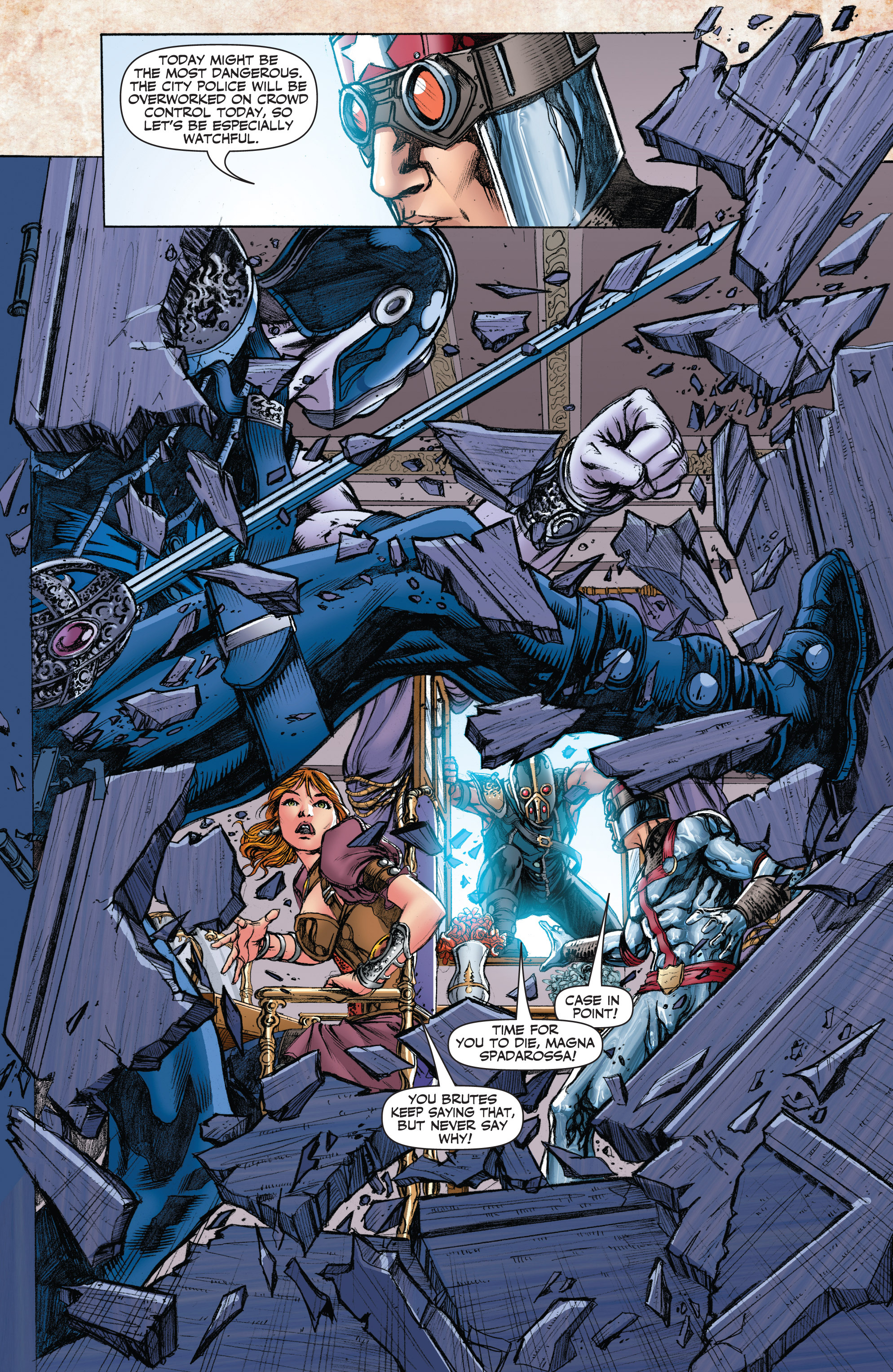 Read online Legenderry: A Steampunk Adventure comic -  Issue #5 - 16