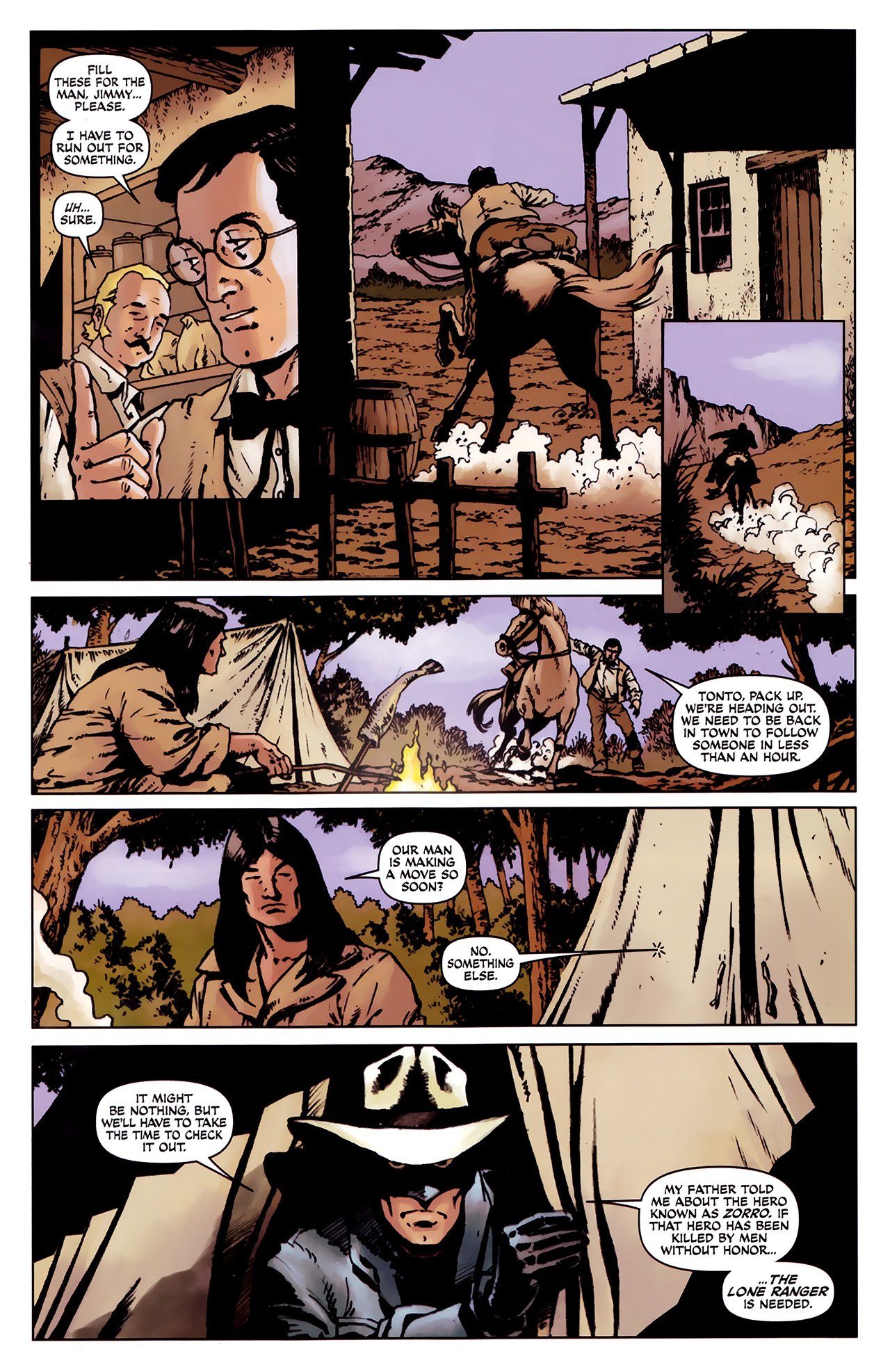 Read online The Lone Ranger & Zorro: The Death of Zorro comic -  Issue #1 - 25