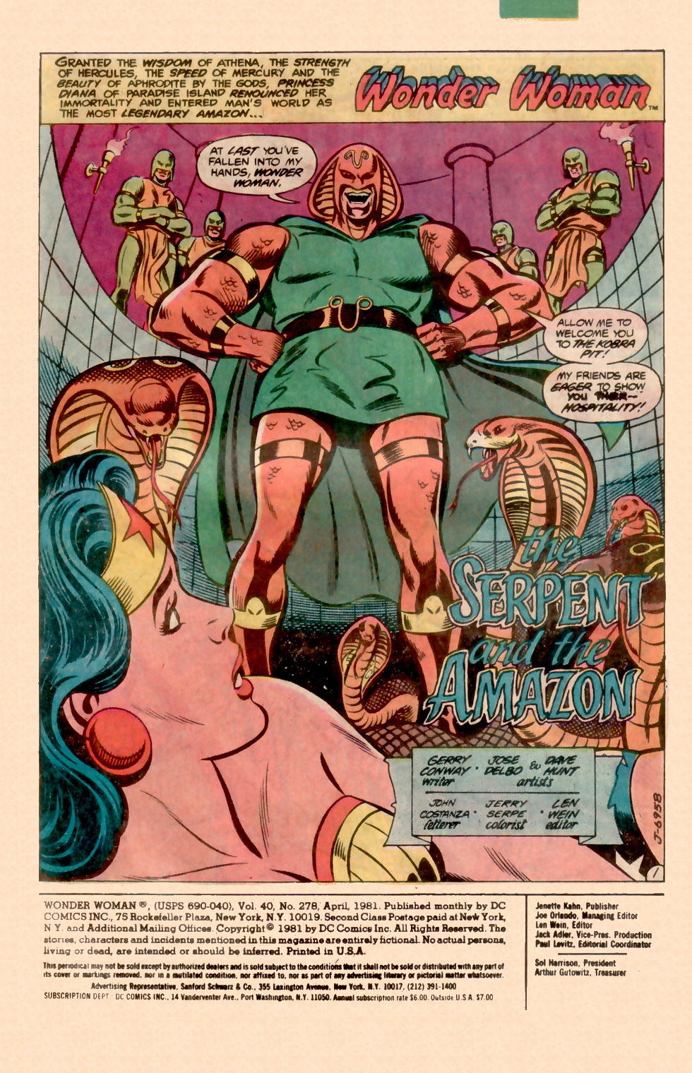 Read online Wonder Woman (1942) comic -  Issue #278 - 2