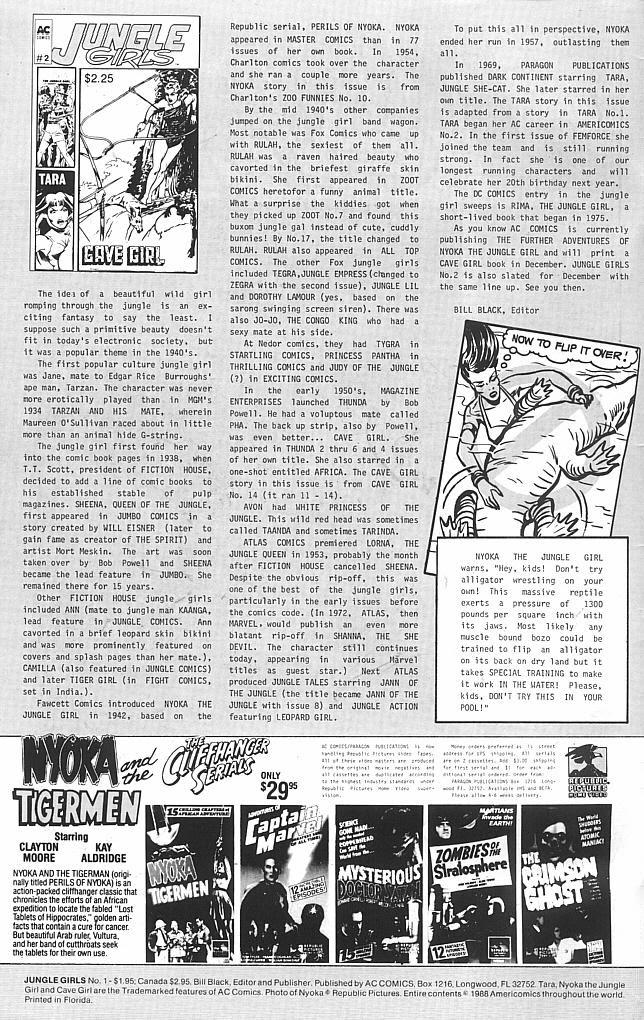 Read online Jungle Girls (1988) comic -  Issue #1 - 2