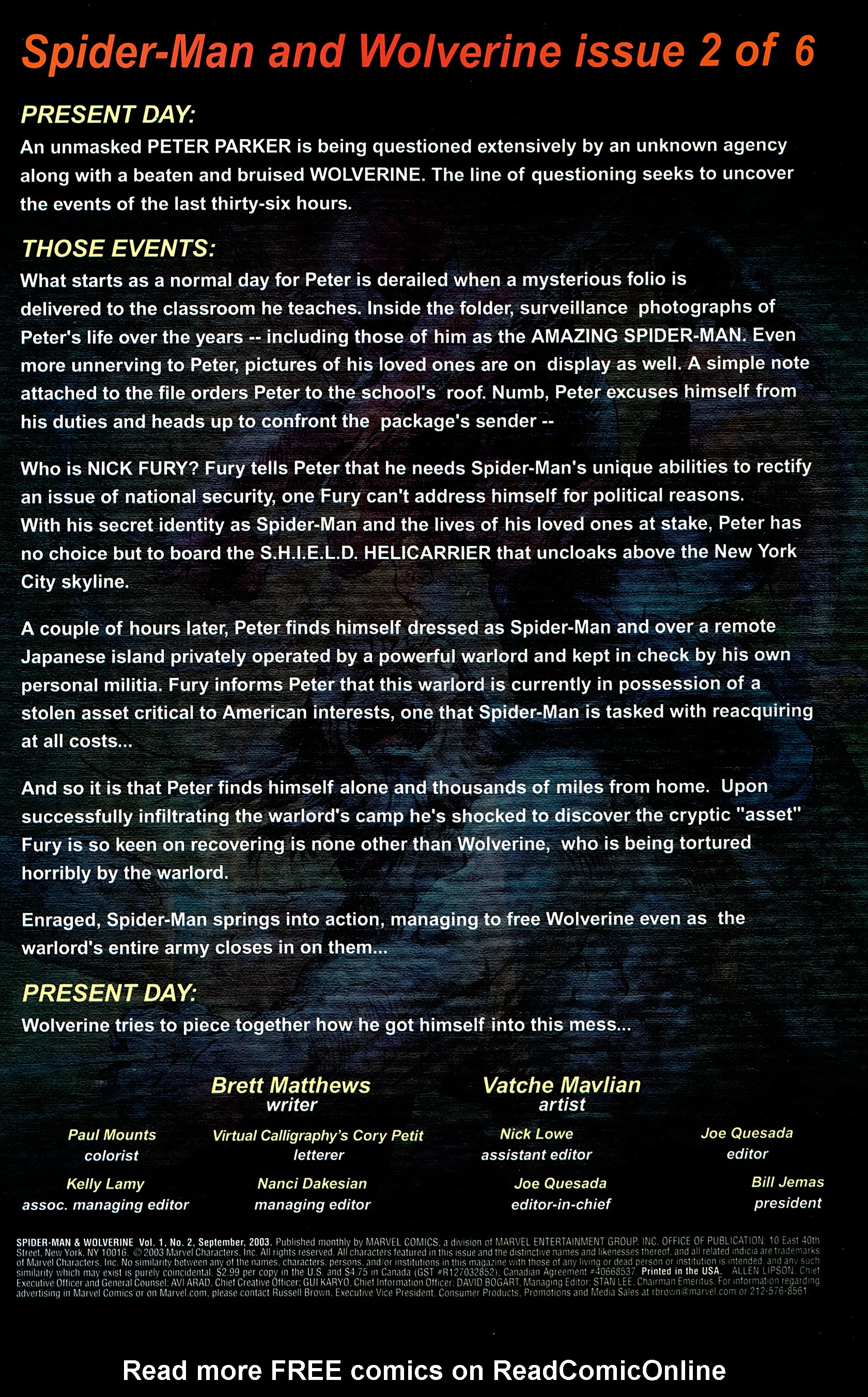 Read online Spider-Man & Wolverine comic -  Issue #2 - 2