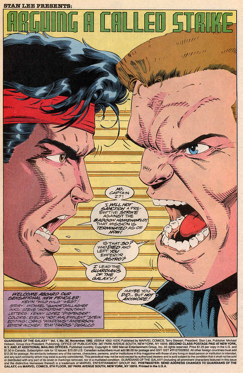 Read online Guardians of the Galaxy (1990) comic -  Issue #30 - 2