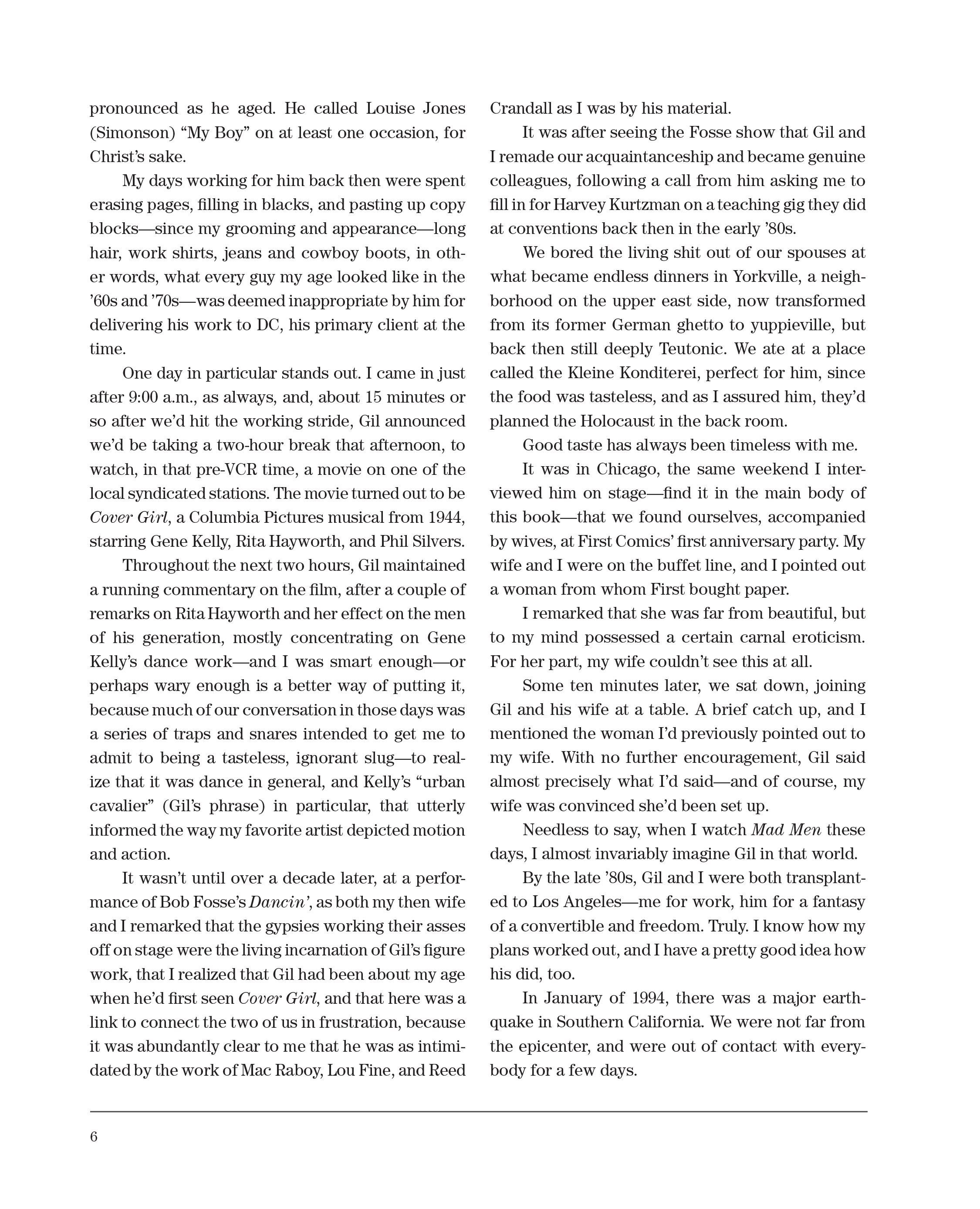 Read online Sparring With Gil Kane: Colloquies On Comic Art and Aesthetics comic -  Issue # TPB (Part 1) - 6