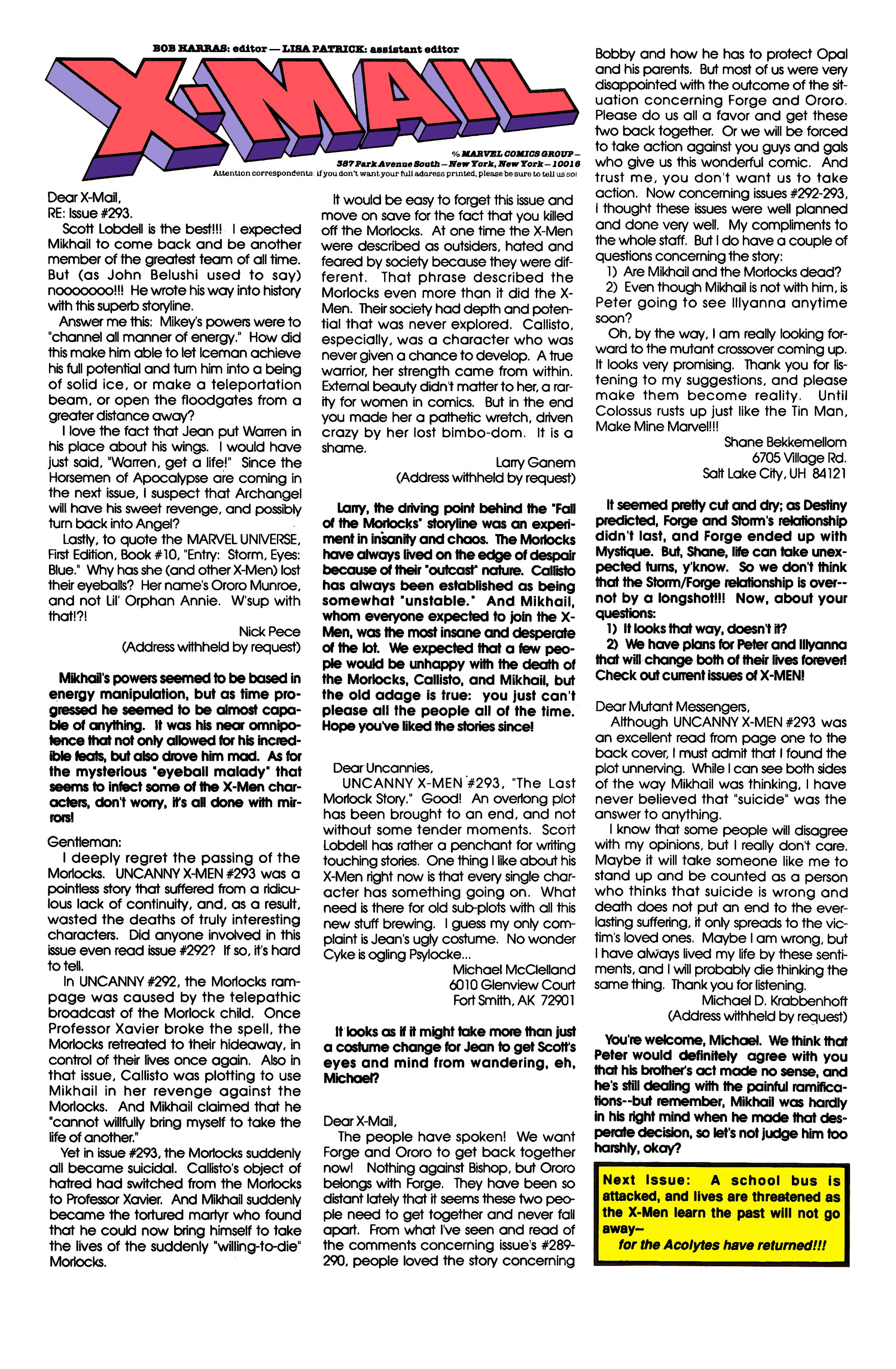 Read online Uncanny X-Men (1963) comic -  Issue #297 - 24