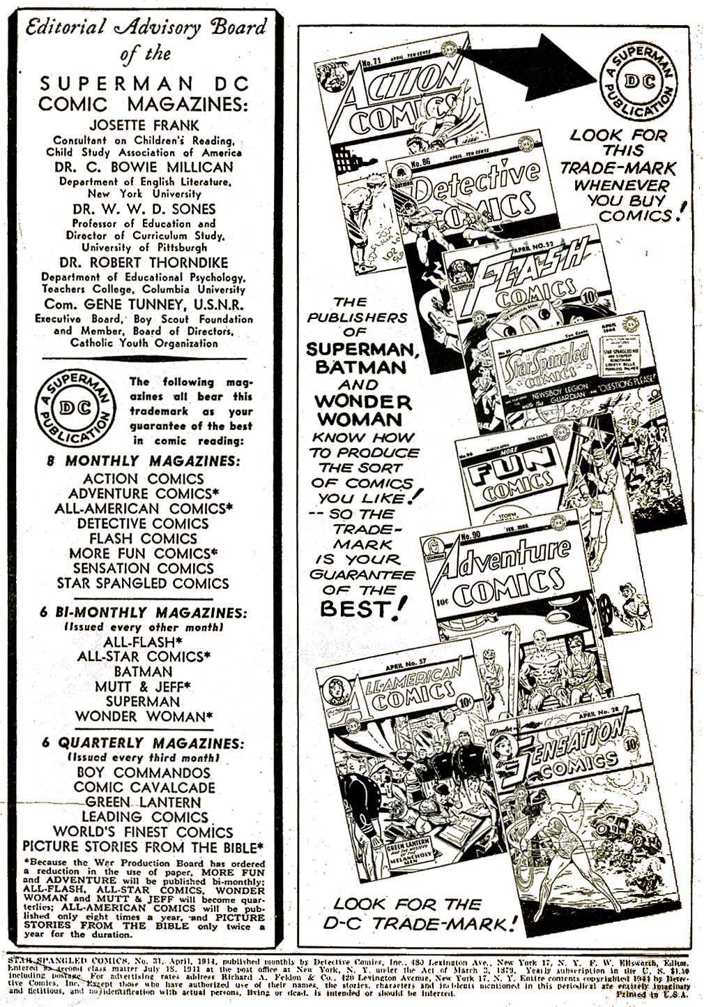 Read online Star Spangled Comics comic -  Issue #31 - 2