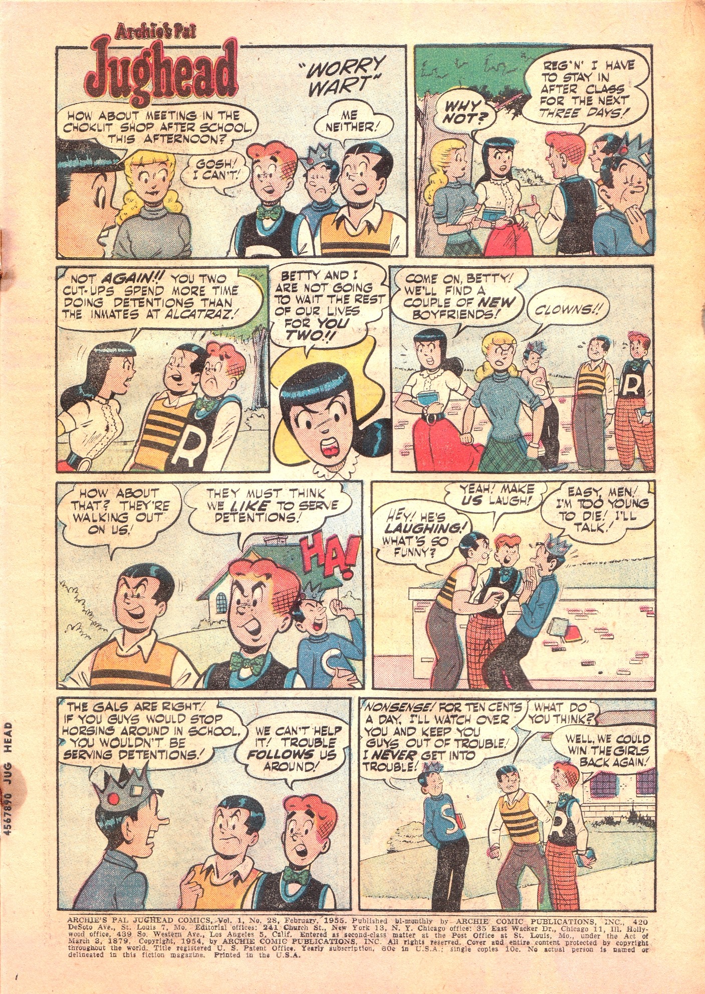 Read online Archie's Pal Jughead comic -  Issue #28 - 3