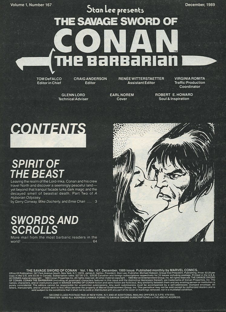 Read online The Savage Sword Of Conan comic -  Issue #167 - 3