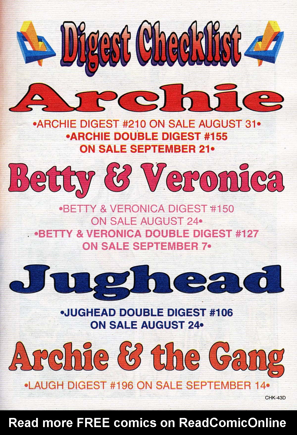 Read online Archie Digest Magazine comic -  Issue #210 - 52