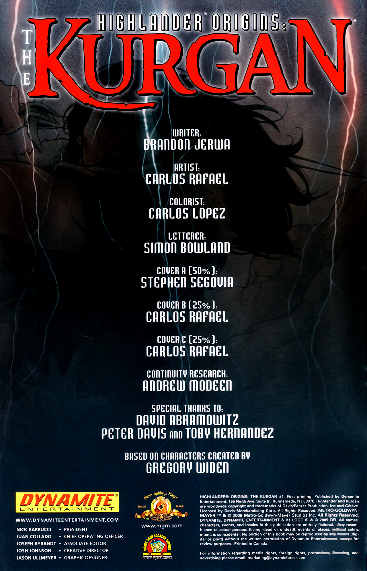 Read online Highlander Origins: The Kurgan comic -  Issue #1 - 2