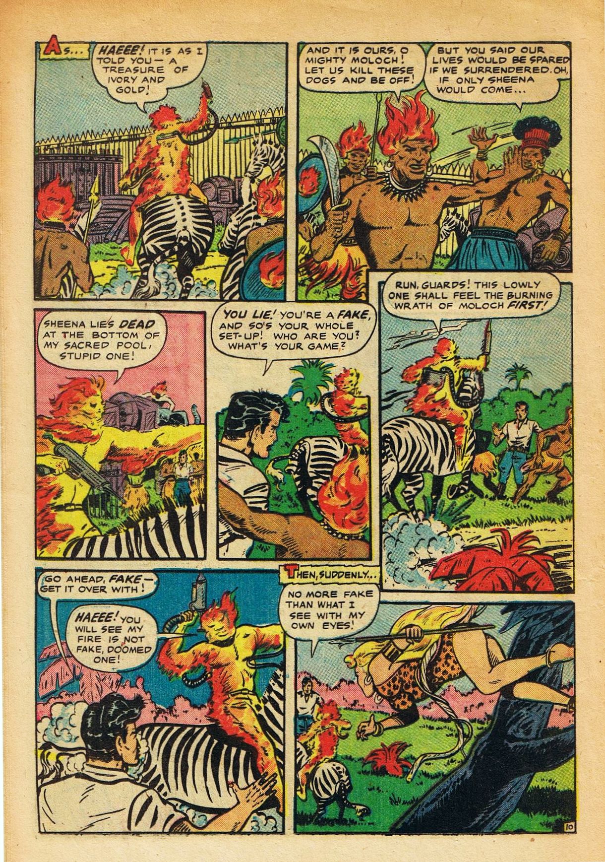 Read online Sheena, Queen of the Jungle (1942) comic -  Issue #11 - 12
