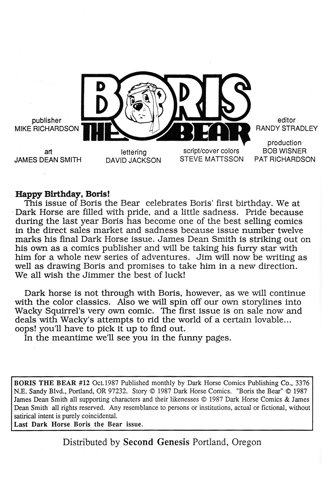 Read online Boris The Bear comic -  Issue #12 - 2