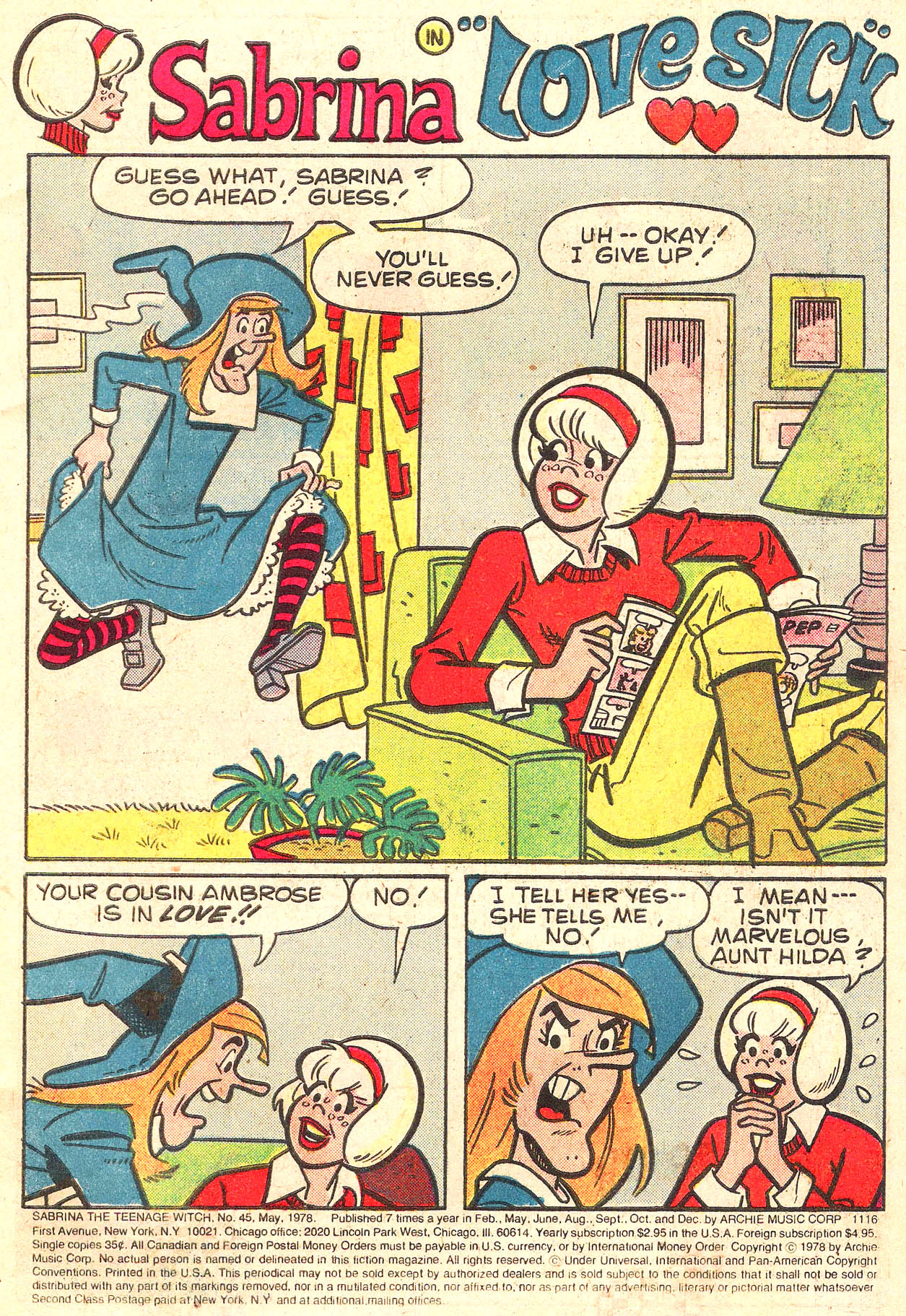 Read online Sabrina The Teenage Witch (1971) comic -  Issue #45 - 3