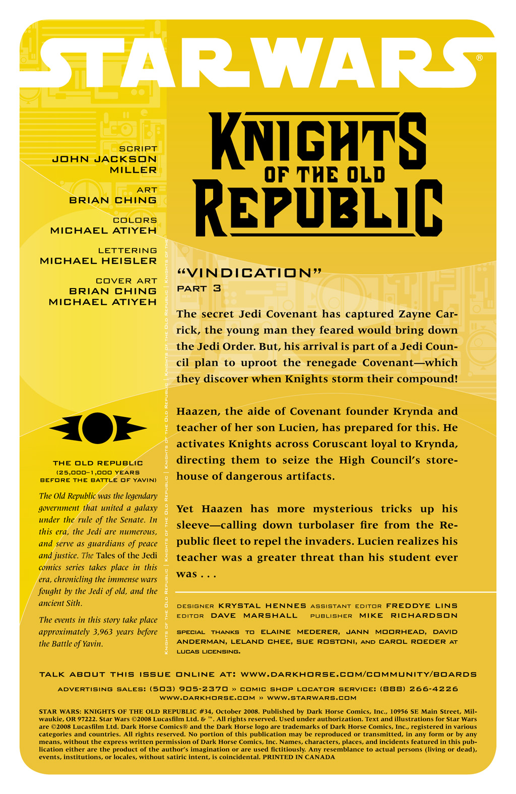 Read online Star Wars: Knights Of The Old Republic comic -  Issue #34 - 2