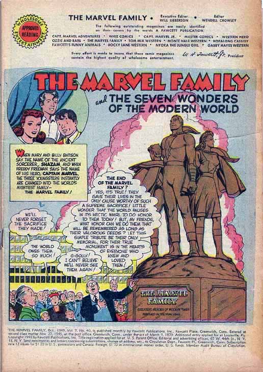 Read online The Marvel Family comic -  Issue #40 - 3