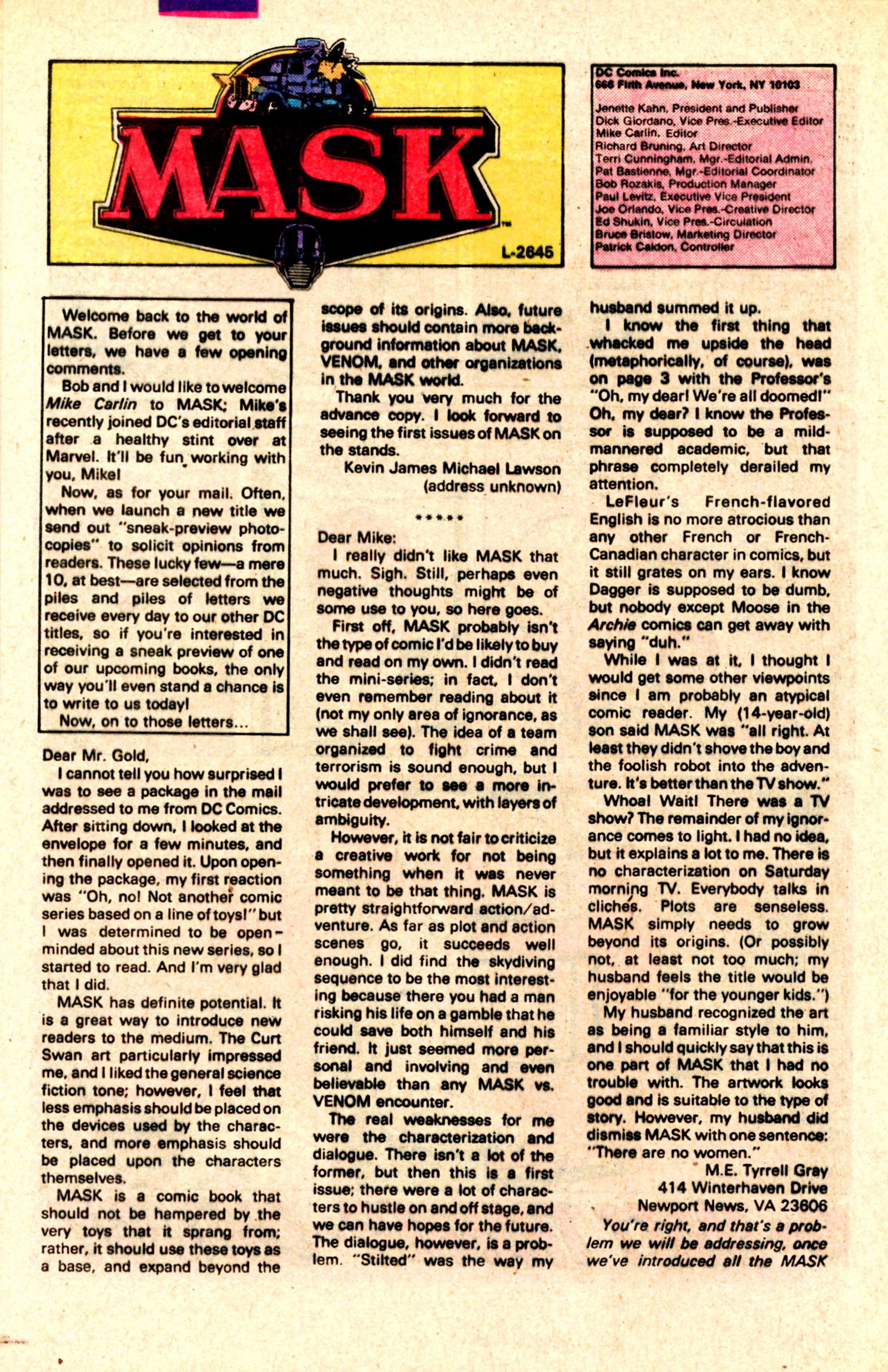 Read online MASK (1987) comic -  Issue #3 - 32