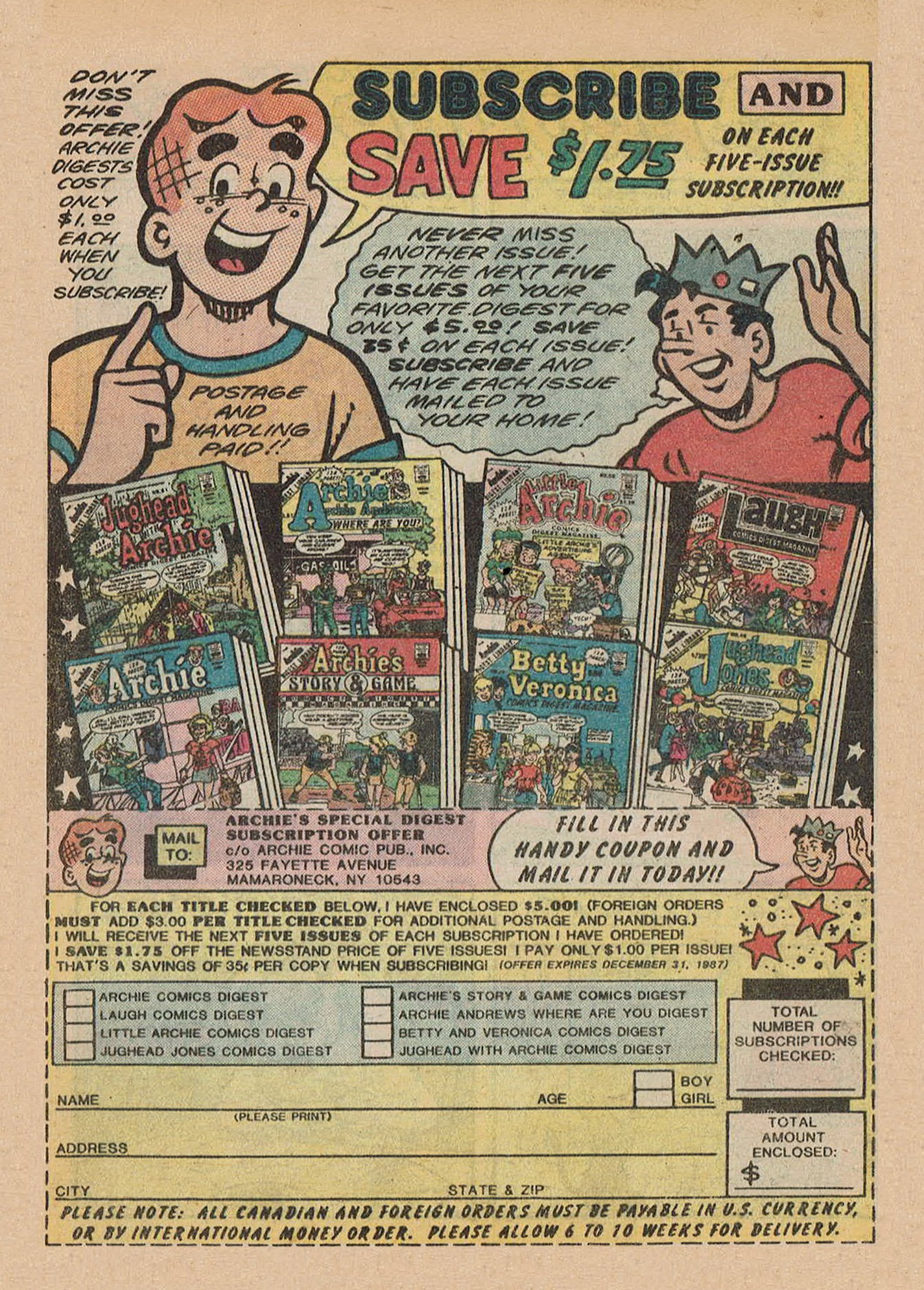 Read online Jughead Jones Comics Digest comic -  Issue #46 - 105