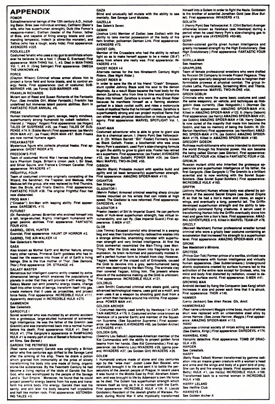 Read online The Official Handbook of the Marvel Universe comic -  Issue #5 - 34