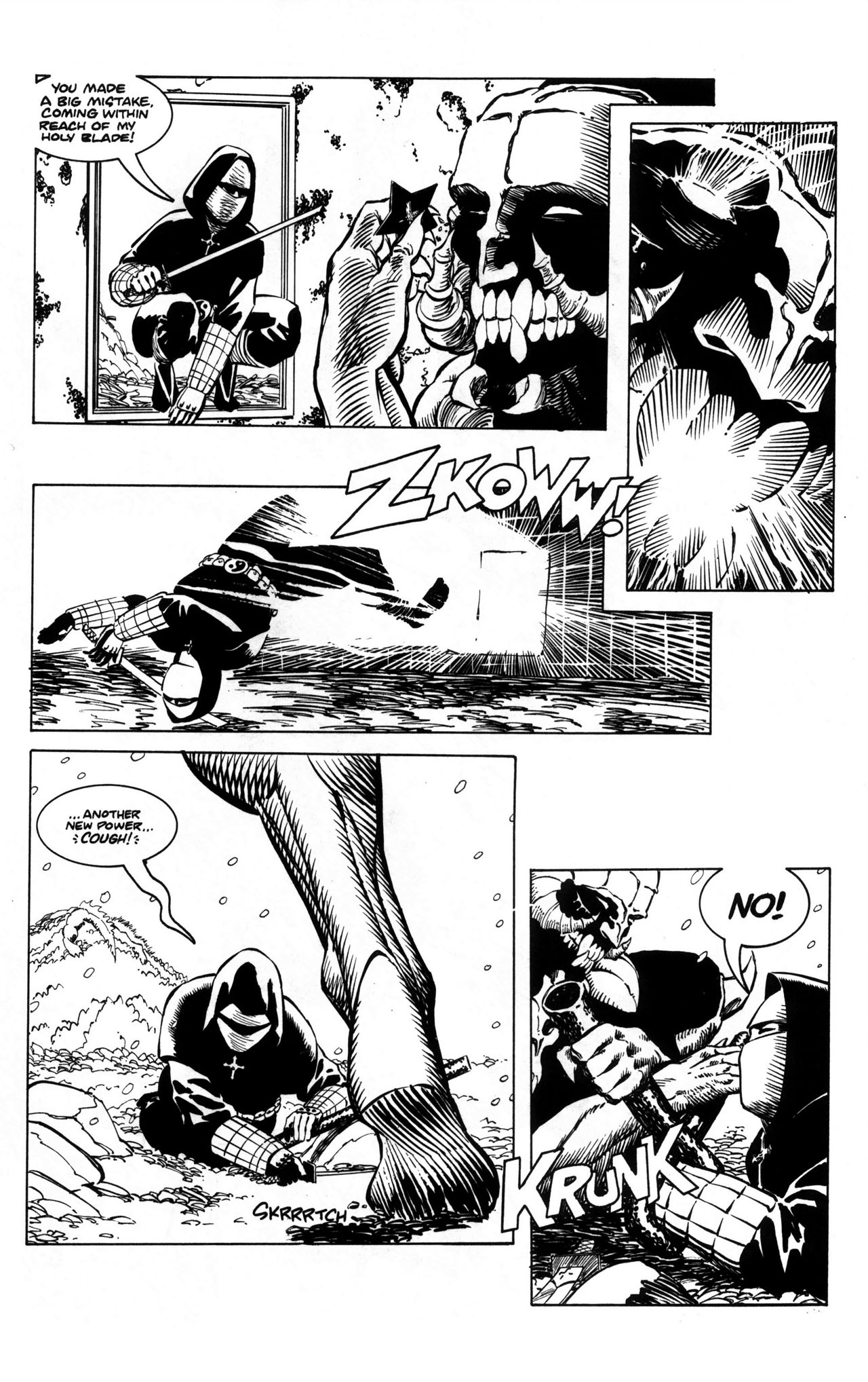 Read online Warrior Nun: Black & White comic -  Issue #5 - 13