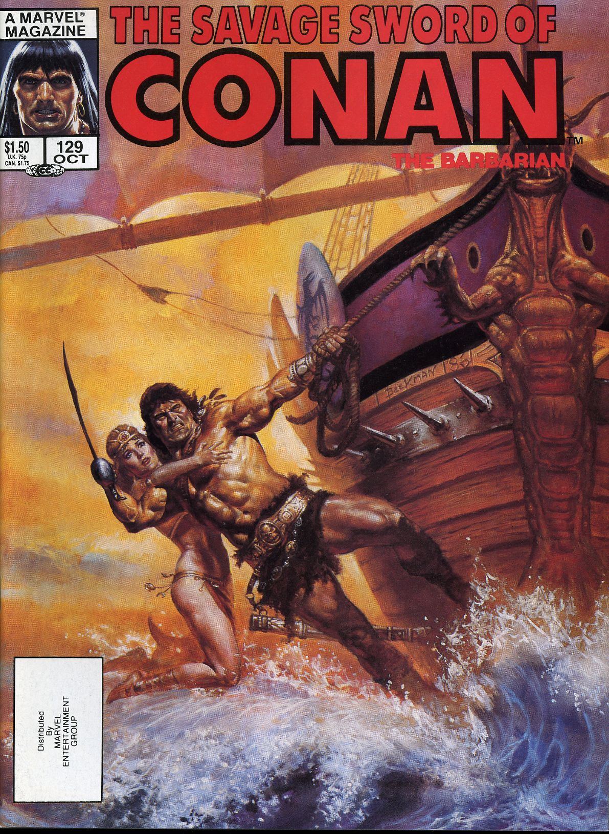 Read online The Savage Sword Of Conan comic -  Issue #129 - 1
