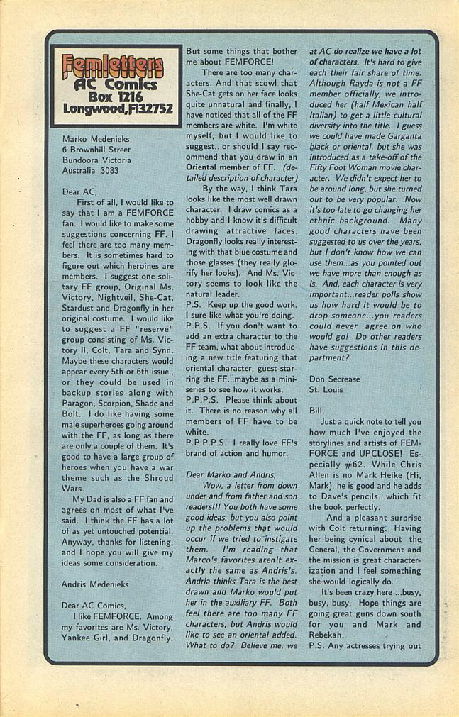 Read online Femforce comic -  Issue #65 - 25