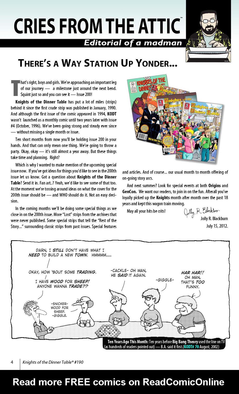 Read online Knights of the Dinner Table comic -  Issue #190 - 6