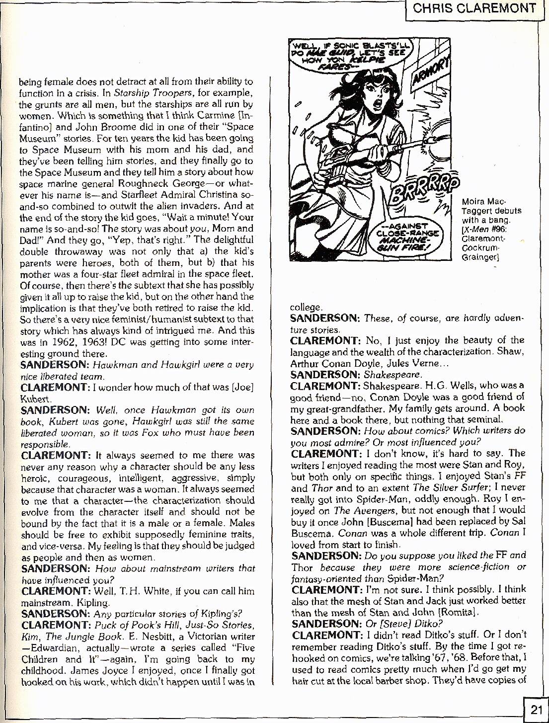Read online The X-Men Companion comic -  Issue #2 - 21